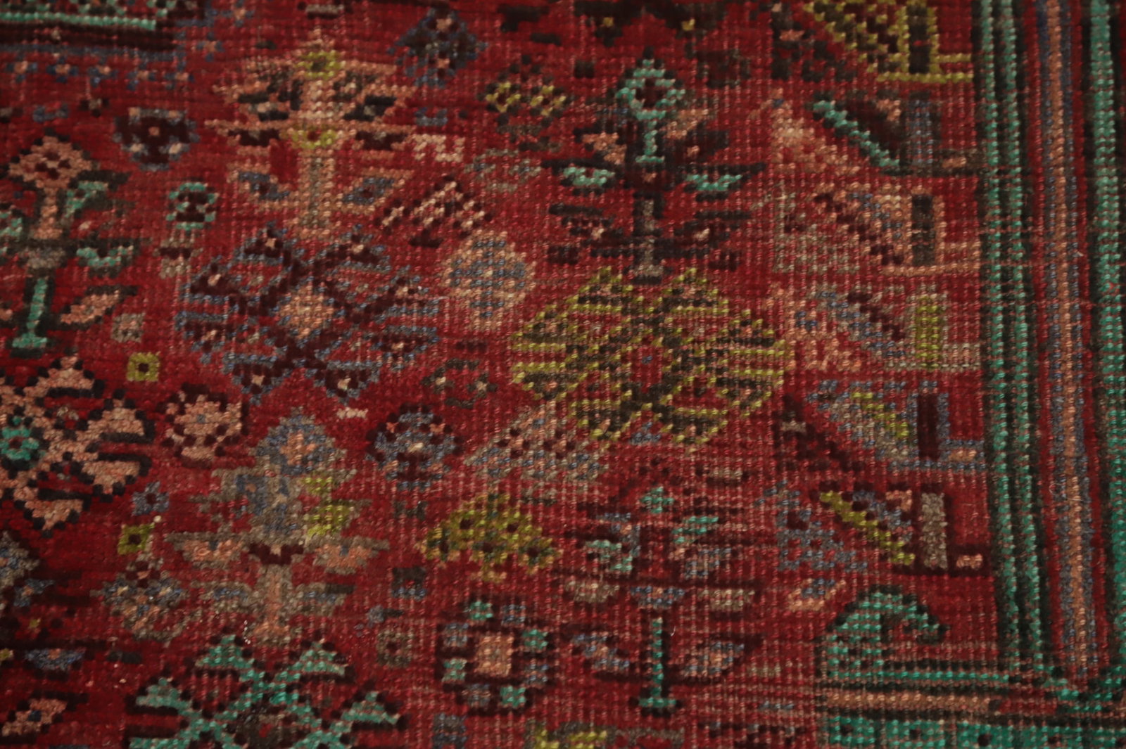 Antique Wool Qashqai Persian Area Rug 5x8 - 8