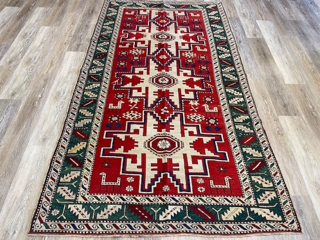 Antique Lesghi design Kazak Caucasian rug-1817 (1 of 11)