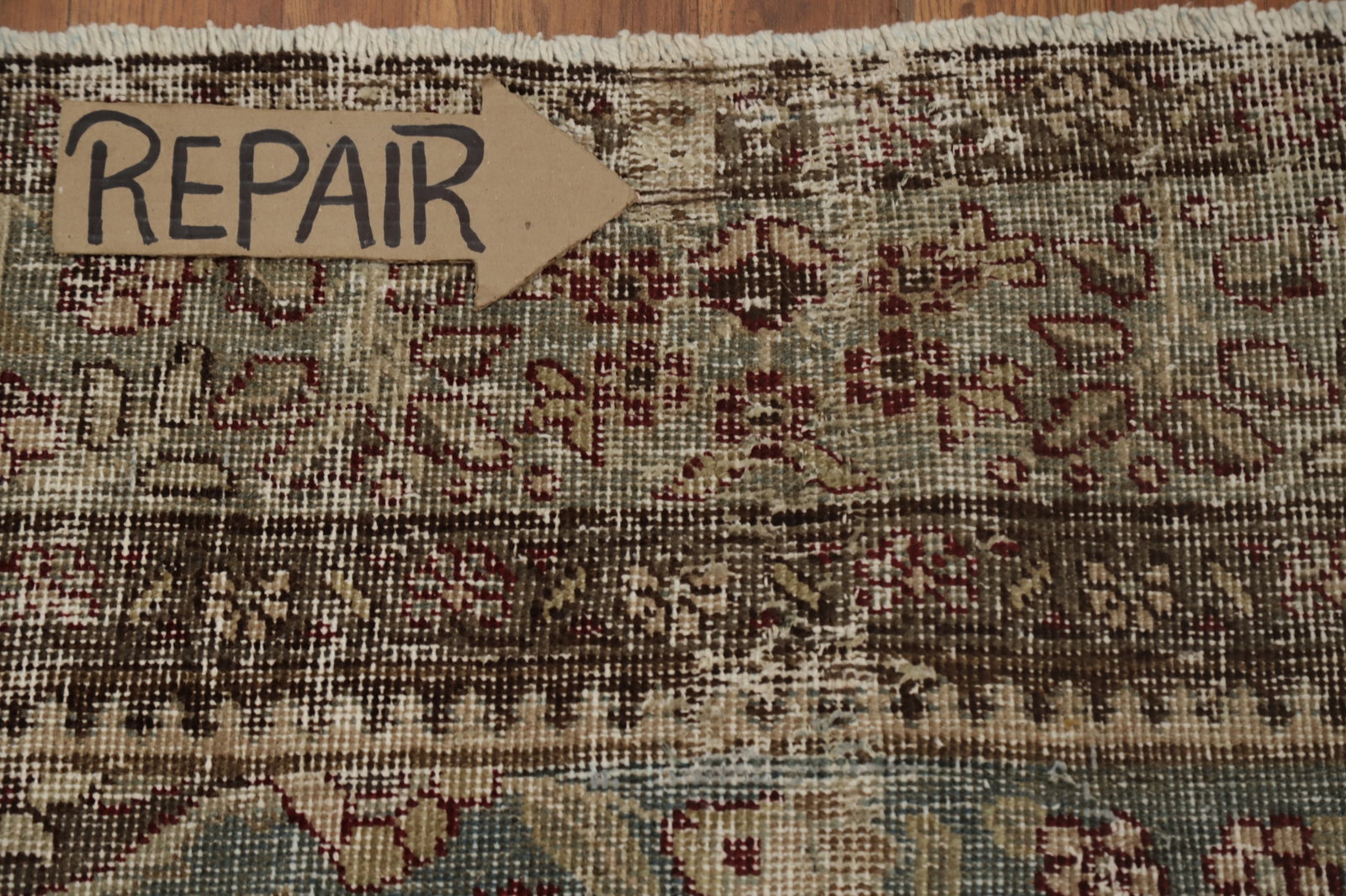 Antique Vegetable Dye Tabriz Persian Area Rug 9x12 - 11