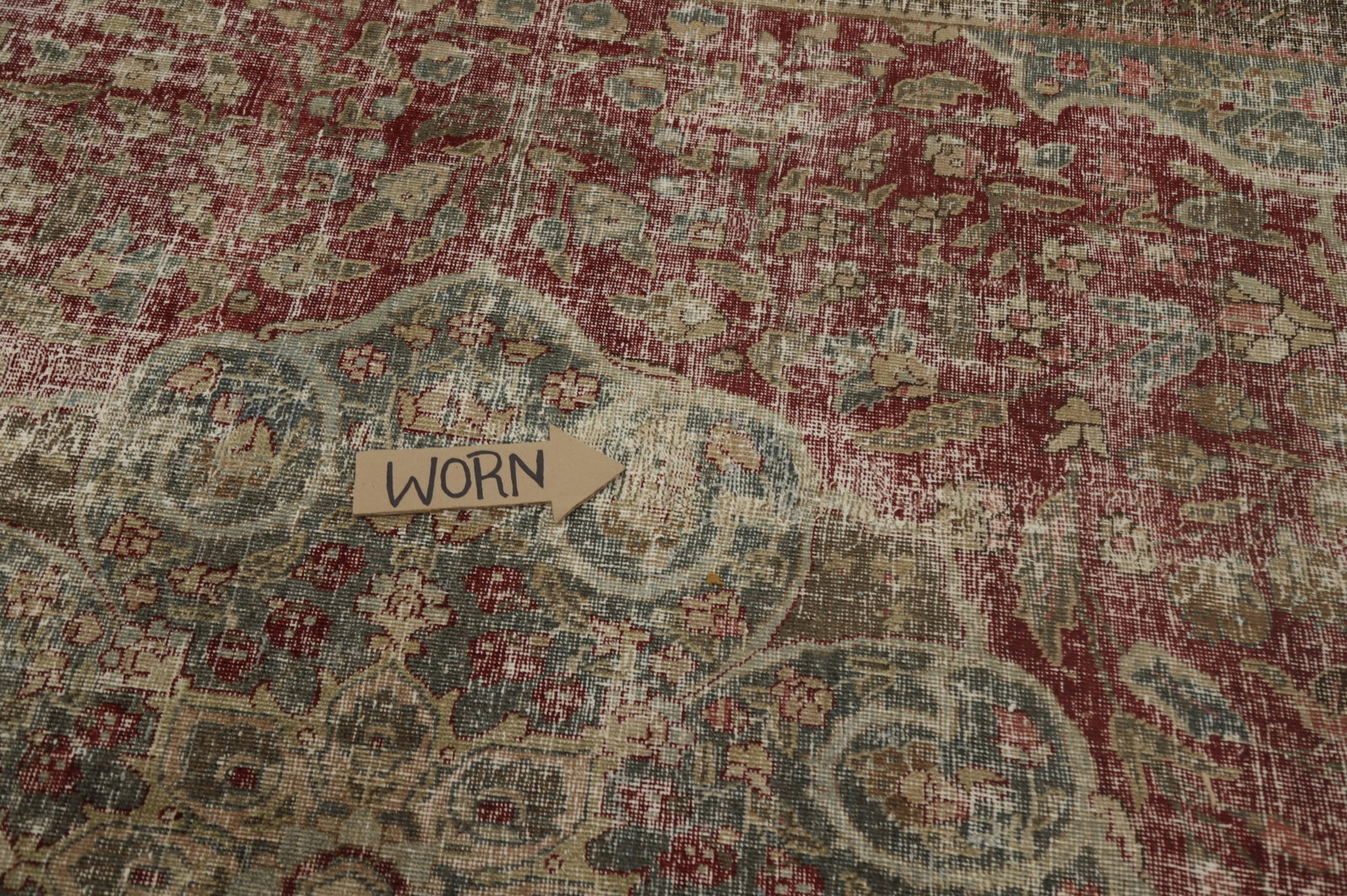 Antique Vegetable Dye Tabriz Persian Area Rug 9x12 - 16