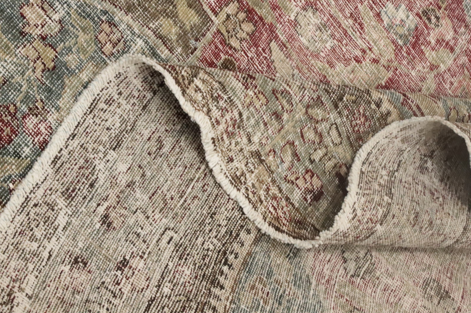 Antique Vegetable Dye Tabriz Persian Area Rug 9x12 - 20
