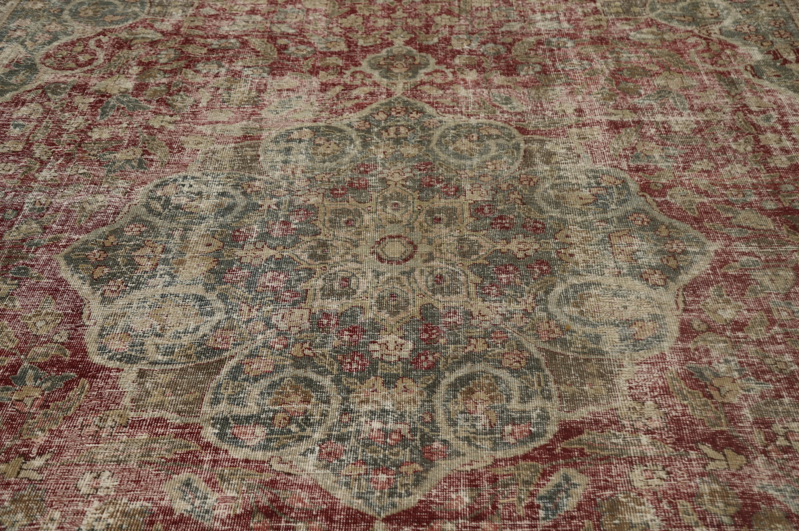 Antique Vegetable Dye Tabriz Persian Area Rug 9x12 - 5