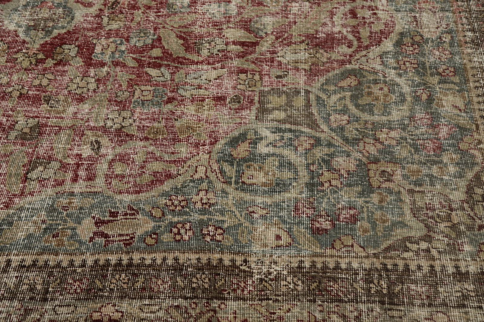 Antique Vegetable Dye Tabriz Persian Area Rug 9x12 - 6