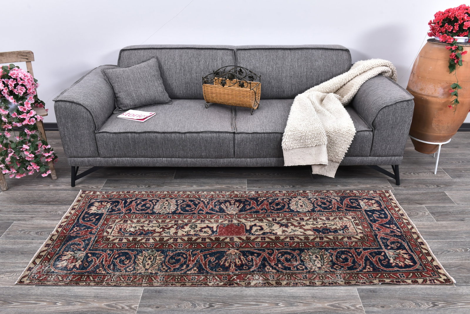 2'8'' x 6'9'' Turkish Vintage Runner Rug - 243963: Title: 2'8'' x 6'9'' Turkish Vintage Runner Rug - 243963 Description:2'8'' x 6'9'' Turkish Vintage Runner Rug - 243963 Origin:Turkiye Date/Period:1960-90 Materials:Wool,Cotton Dimension:2'8''x6'9'' ft