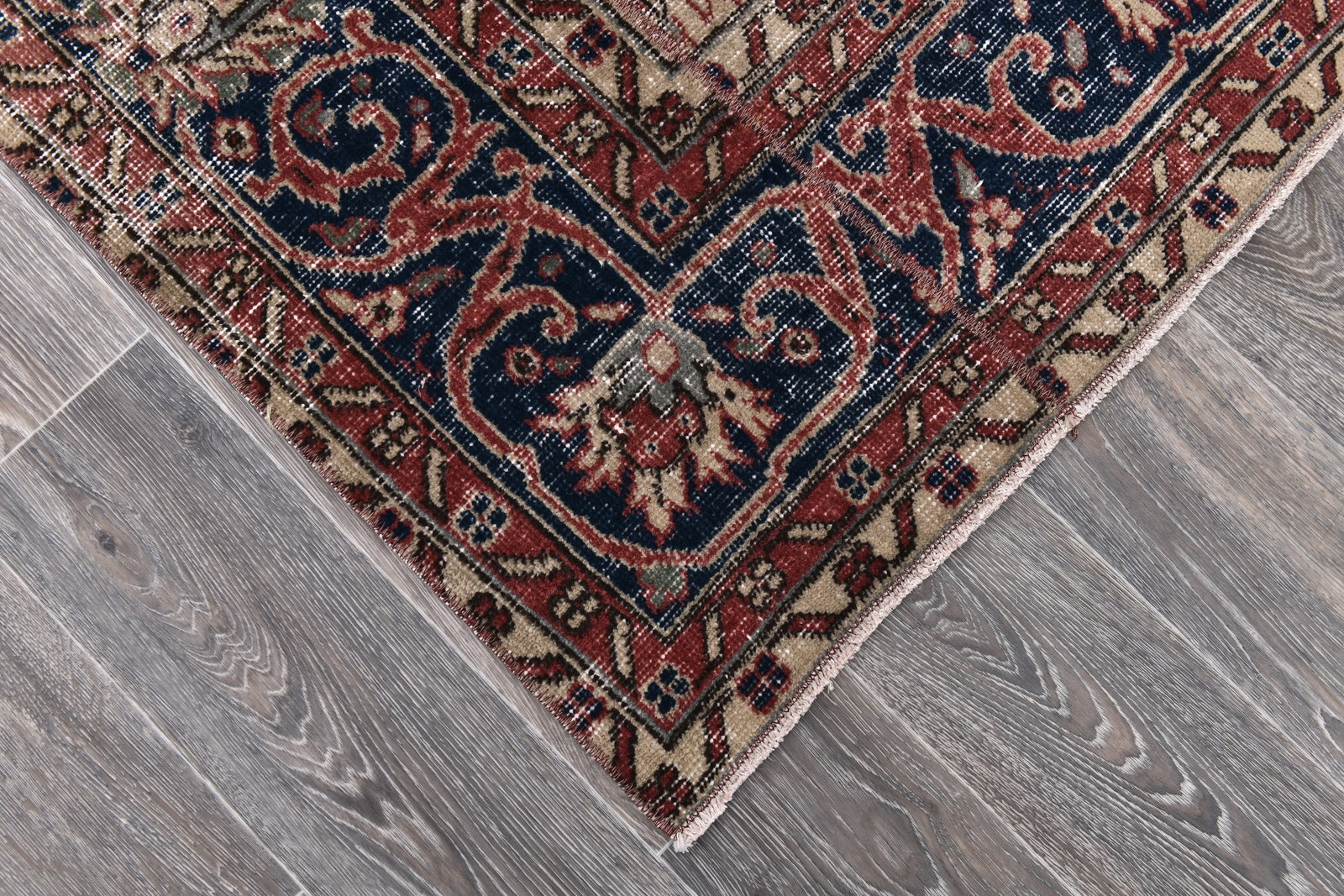 2'8'' x 6'9'' Turkish Vintage Runner Rug - 243963 - 7