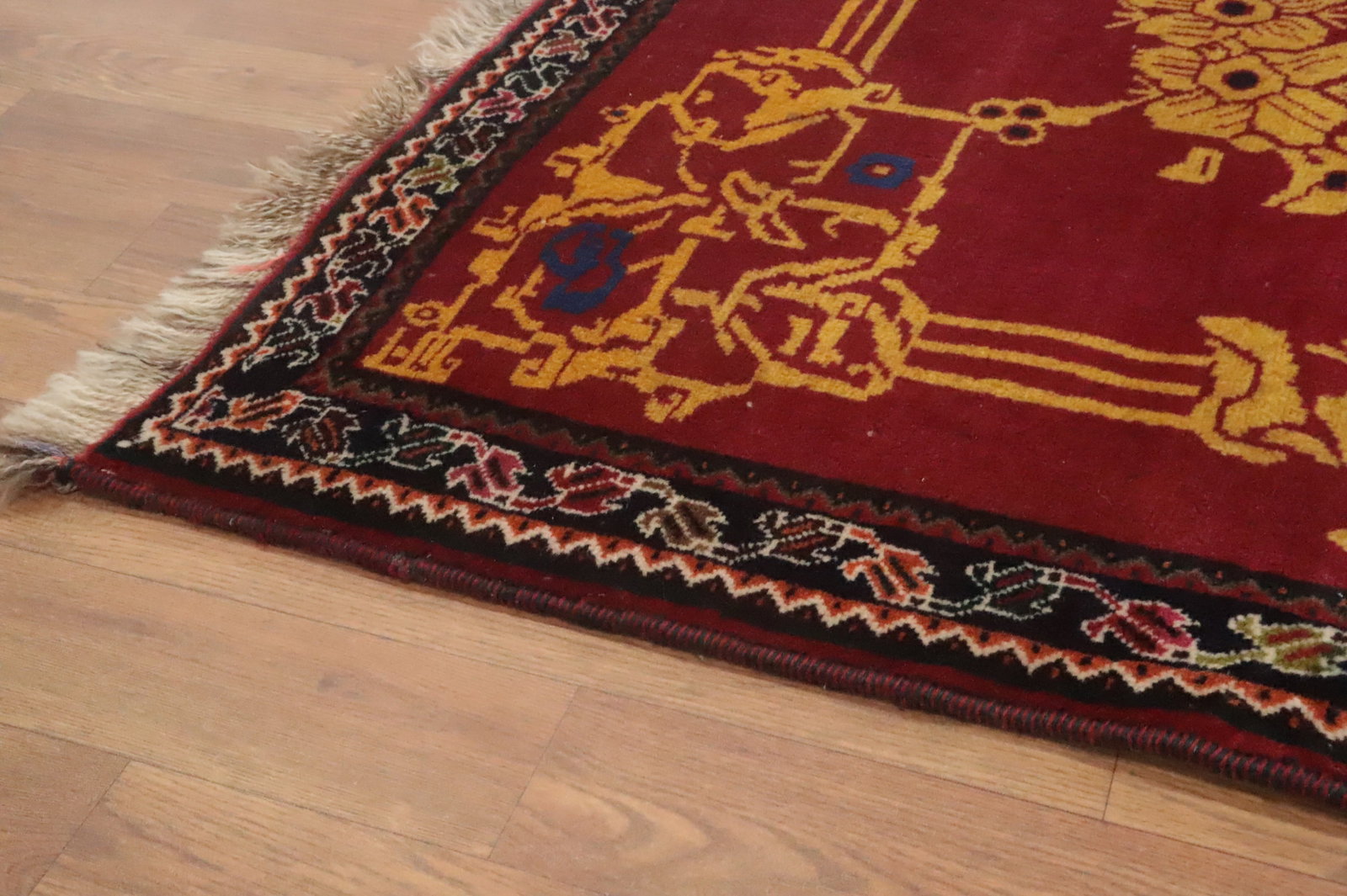Antique Vegetable Dye Shiraz Persian Rug 4x6 - 13