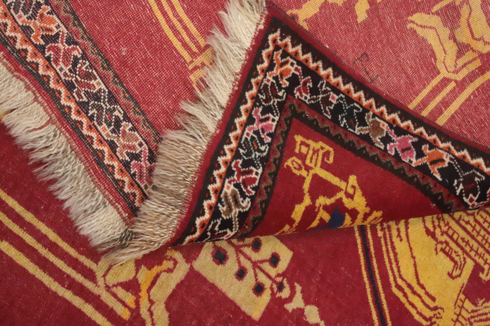 Antique Vegetable Dye Shiraz Persian Rug 4x6 - 14