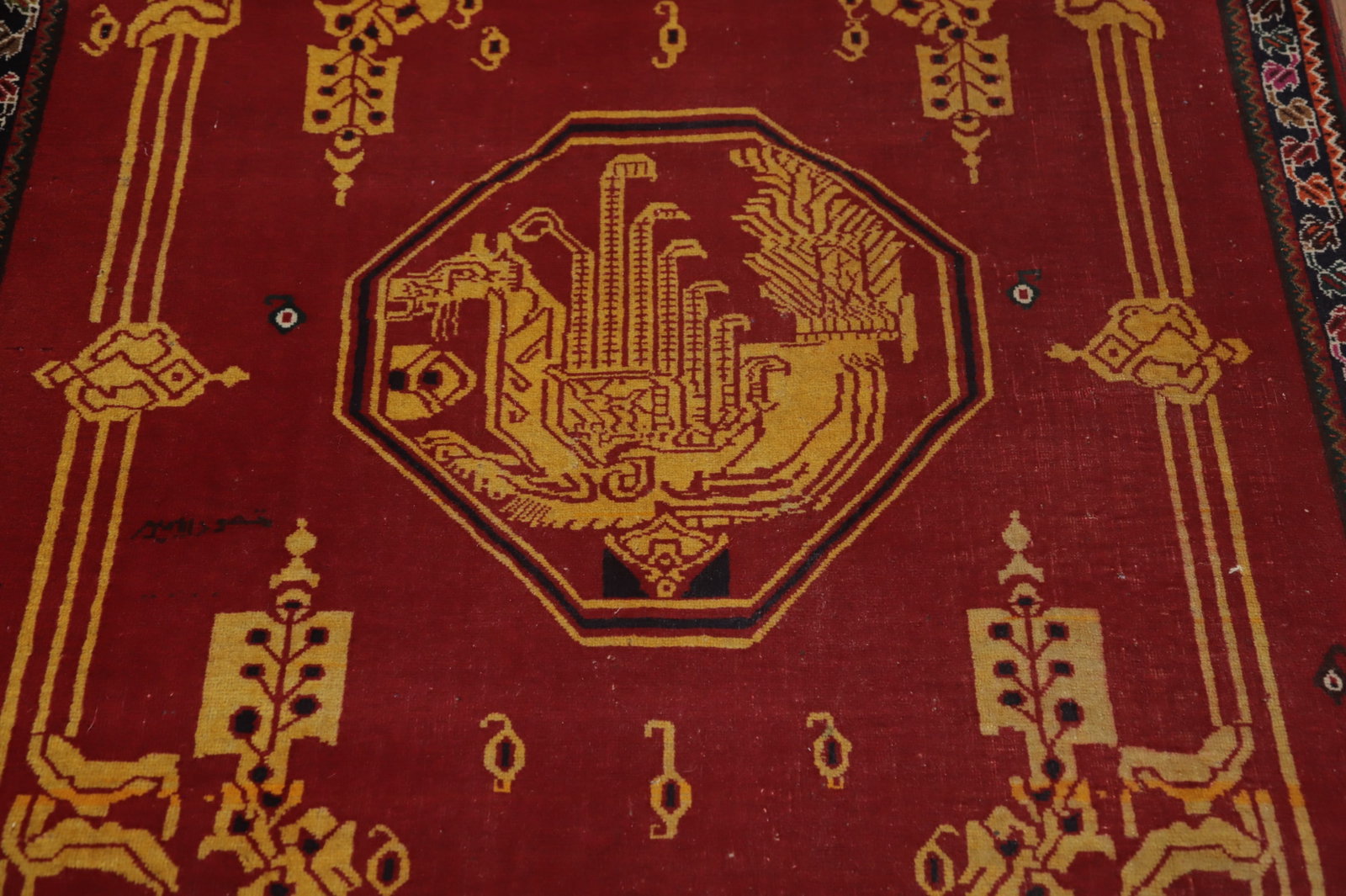 Antique Vegetable Dye Shiraz Persian Rug 4x6 - 5