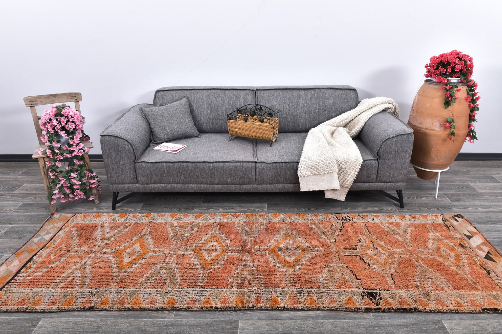 3'0'' x 10'0'' Vintage Wool Runner Rug - 243951: Title: 3'0'' x 10'0'' Vintage Wool Runner Rug - 243951 Description:3'0'' x 10'0'' Vintage Wool Runner Rug - 243951 Origin:Turkiye Date/Period:1960-90 Materials:Wool,Cotton Dimension:3'0''x10'0'' ft, 9