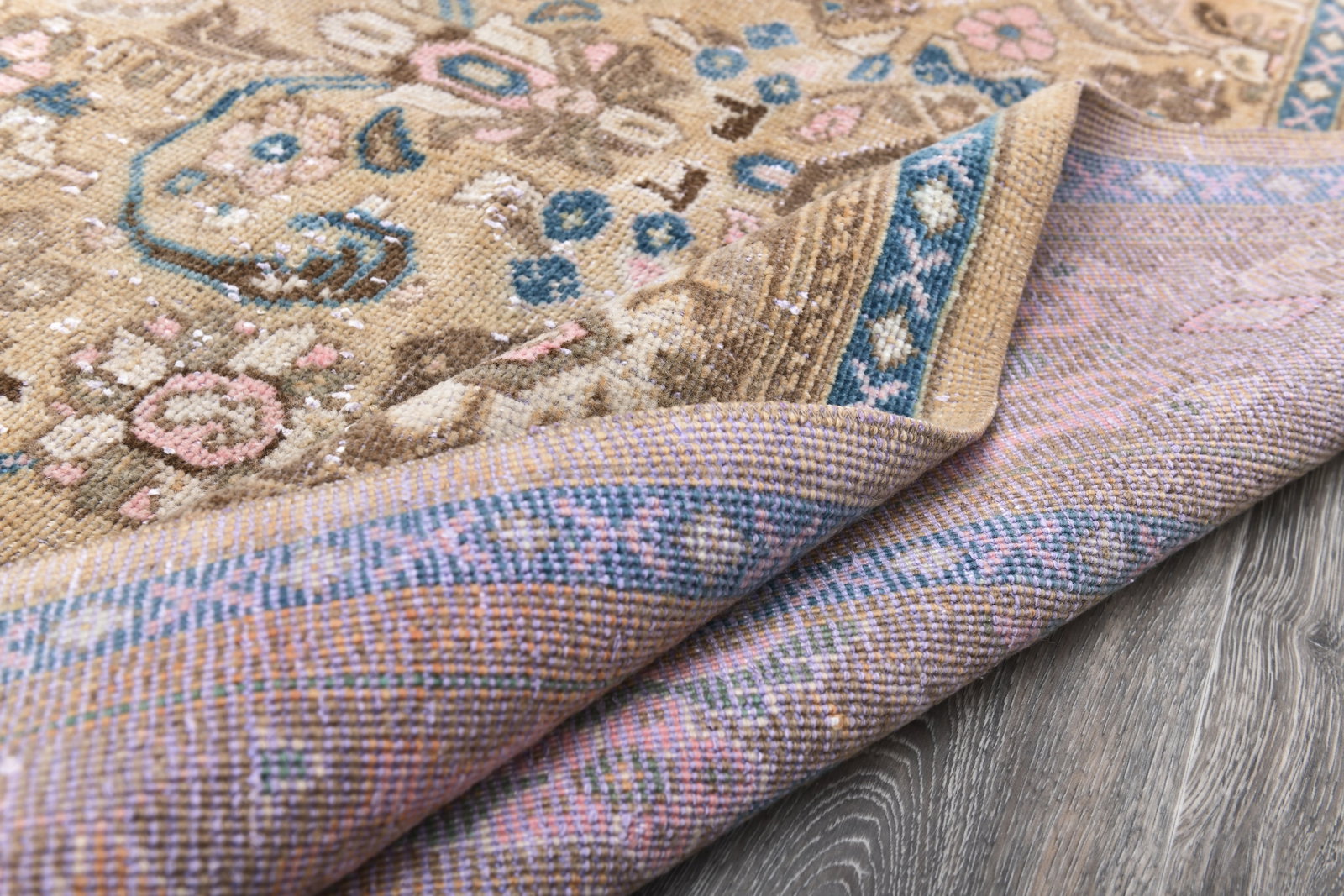 9'5'' x 12'7'' Handmade Vintage Wool Rug - 243605 - 12