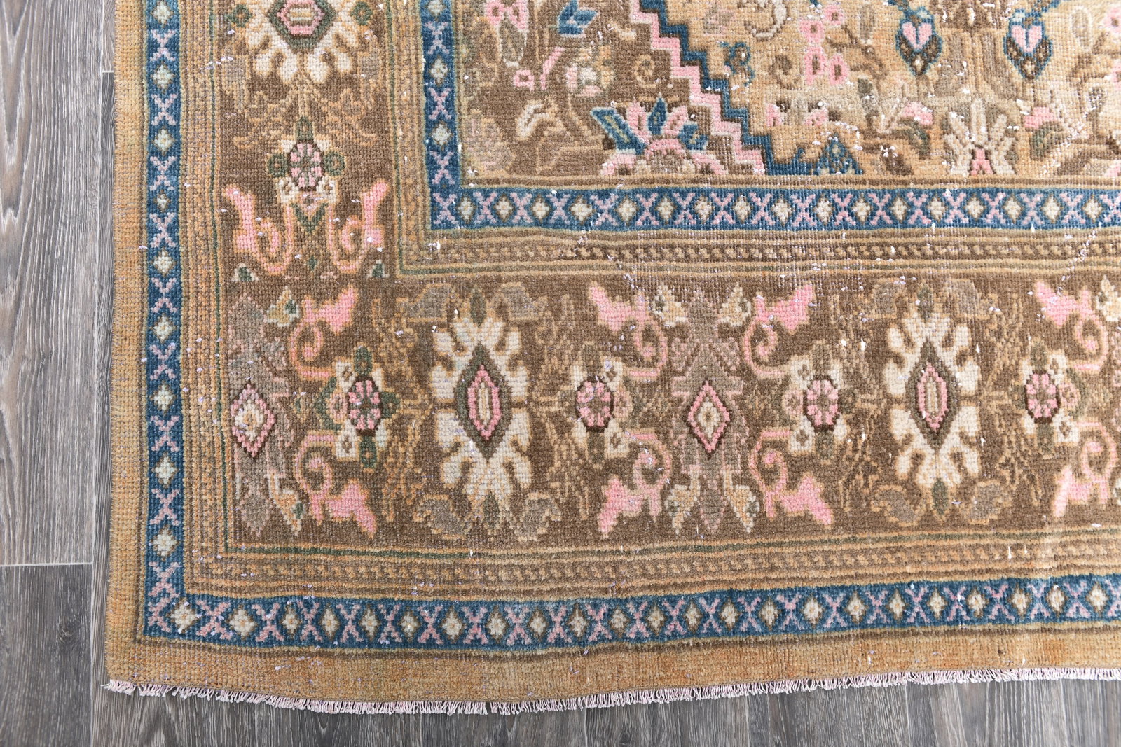 9'5'' x 12'7'' Handmade Vintage Wool Rug - 243605 - 7