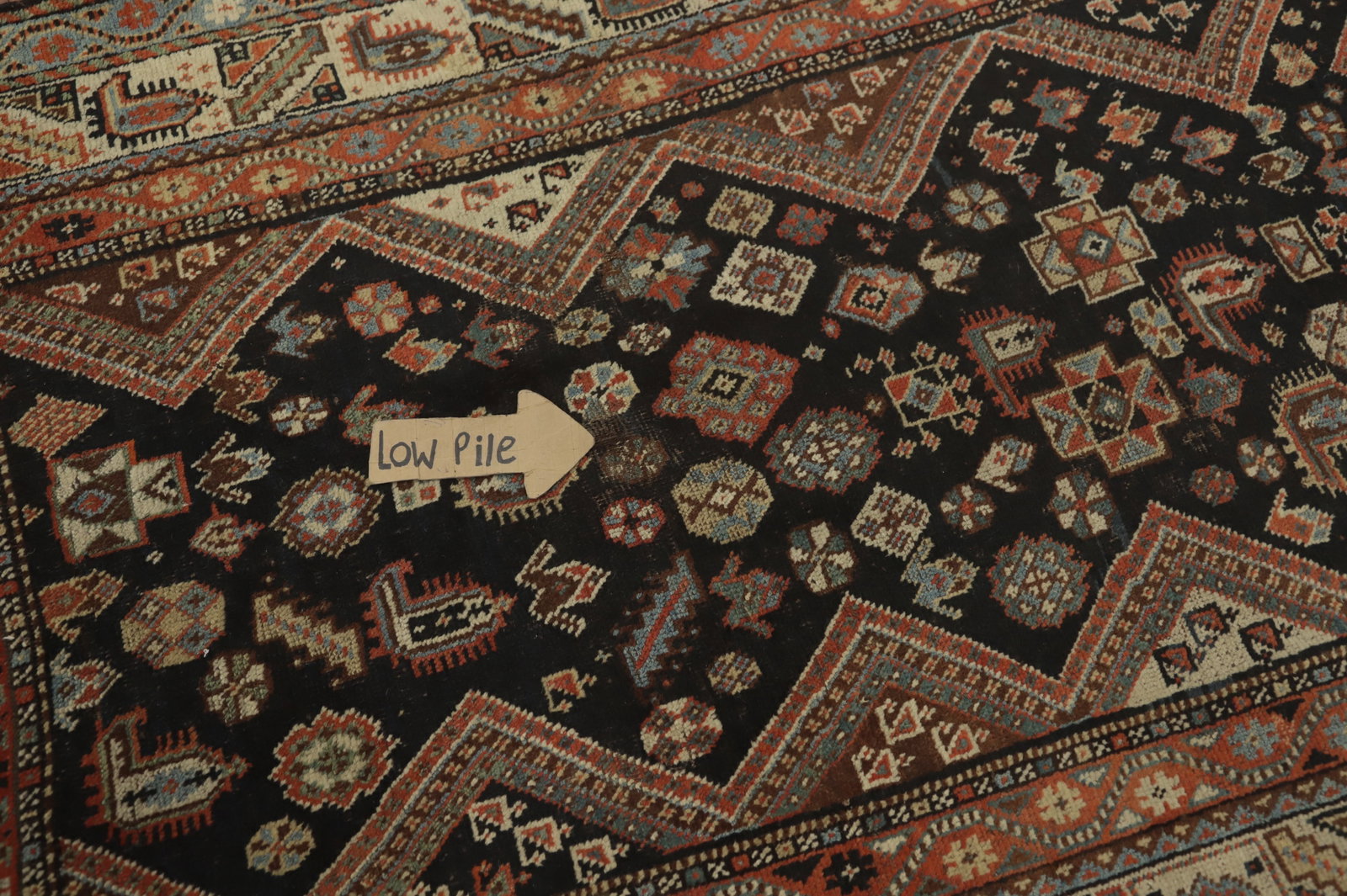 Antique Vegetable Dye Tribal Shiraz Persian Rug 4x8 - 12