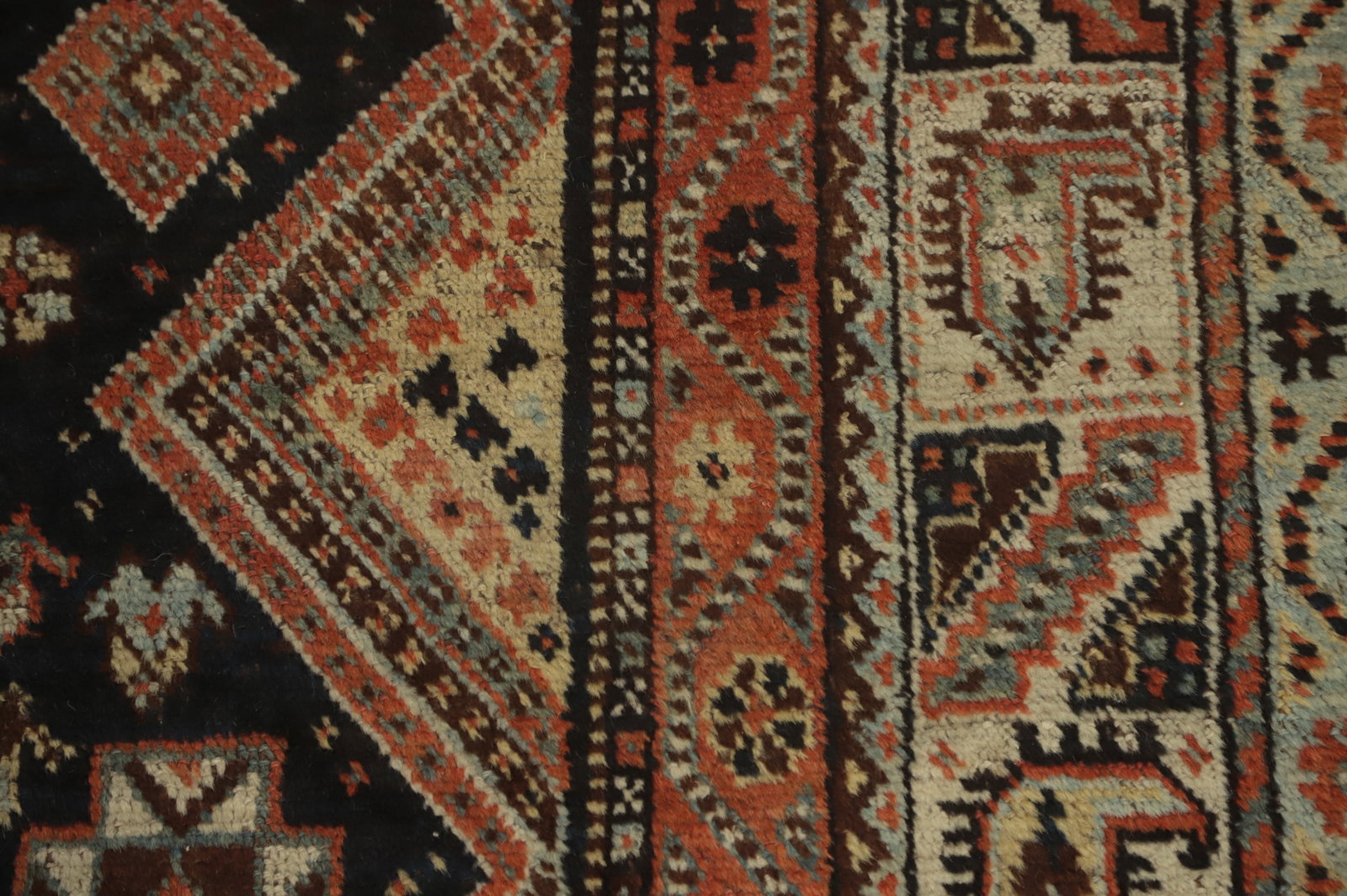 Antique Vegetable Dye Tribal Shiraz Persian Rug 4x8 - 7