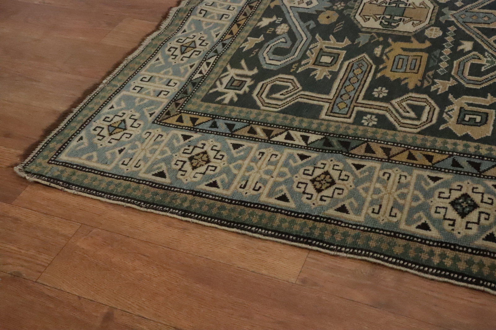 Vegetable Dye Antique Kazak Oriental Rug 3x6 - 12