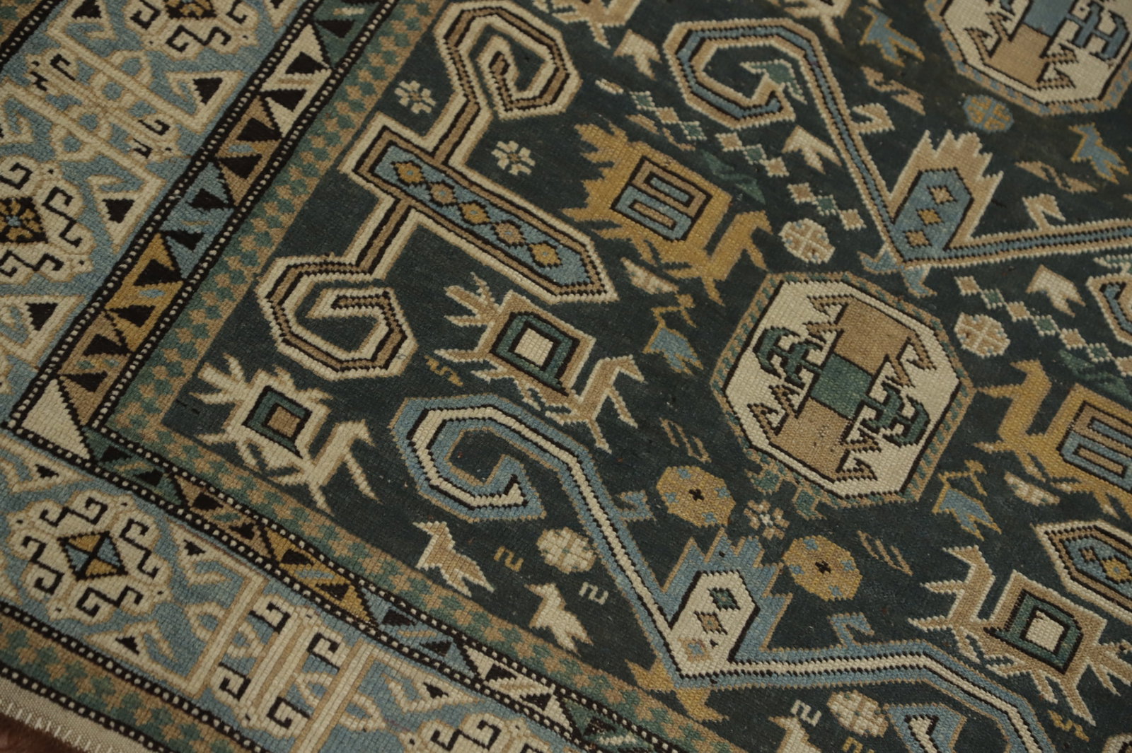 Vegetable Dye Antique Kazak Oriental Rug 3x6 - 6