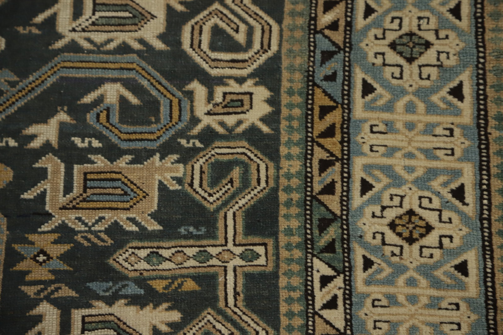 Vegetable Dye Antique Kazak Oriental Rug 3x6 - 8