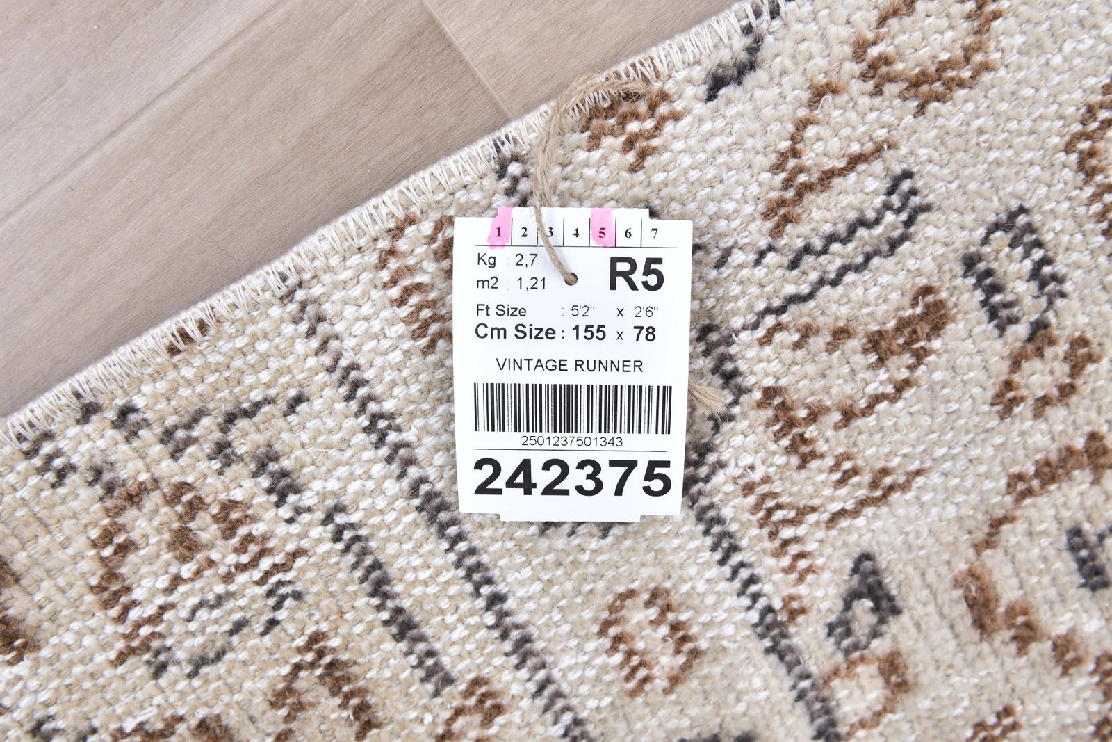 2'6'' x 5'1'' Turkish Vintage Runner Rug - 242375 - 13