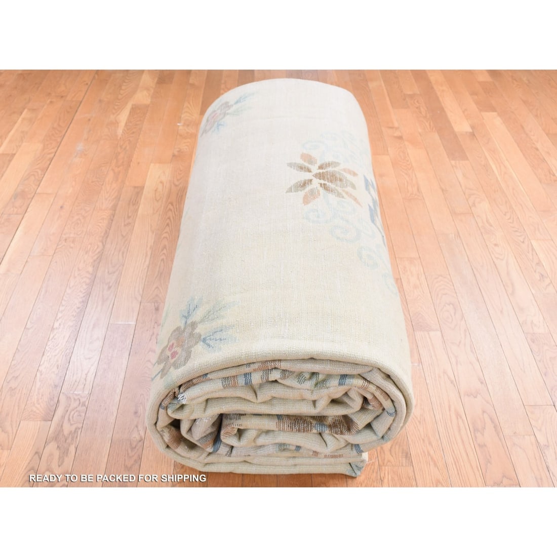 Ivory Vintage Chinese Ming Dynasty, Hand Knotted XL Pure Wool Rug - 8