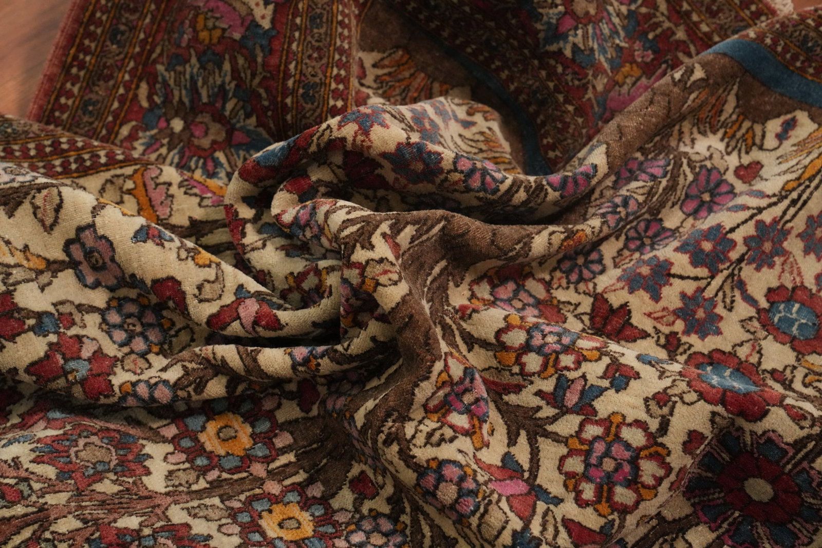 Pre-1900 Antique Isfahan Vegetable Dye Persian Rug 5x6 - 15