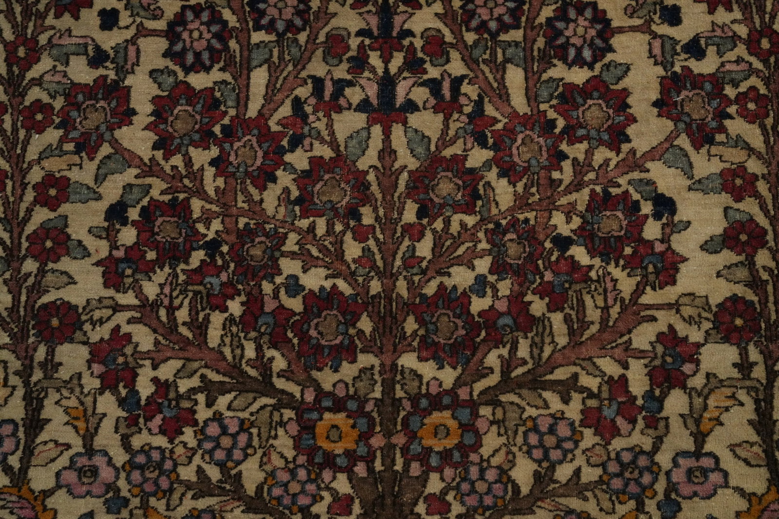 Pre-1900 Antique Isfahan Vegetable Dye Persian Rug 5x6 - 5