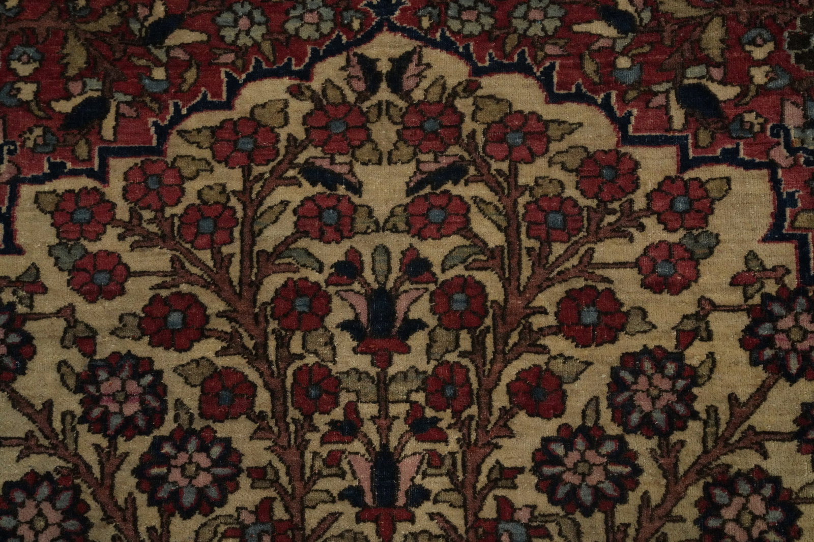 Pre-1900 Antique Isfahan Vegetable Dye Persian Rug 5x6 - 6
