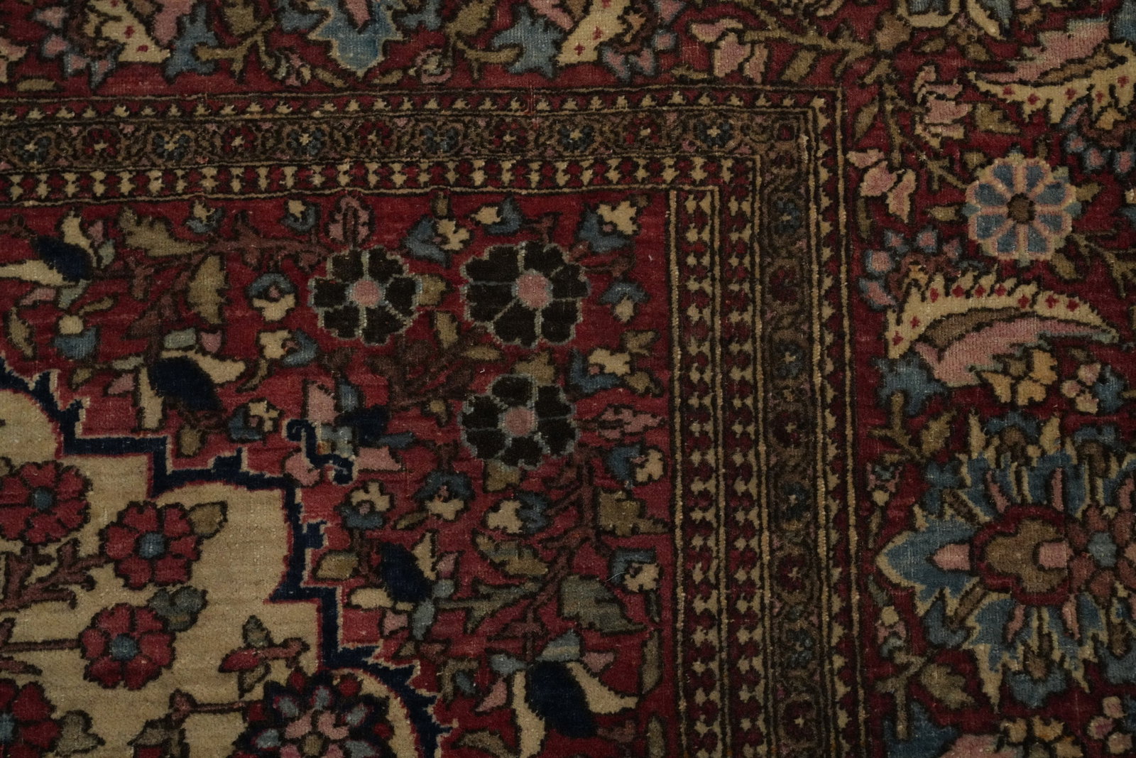 Pre-1900 Antique Isfahan Vegetable Dye Persian Rug 5x6 - 7