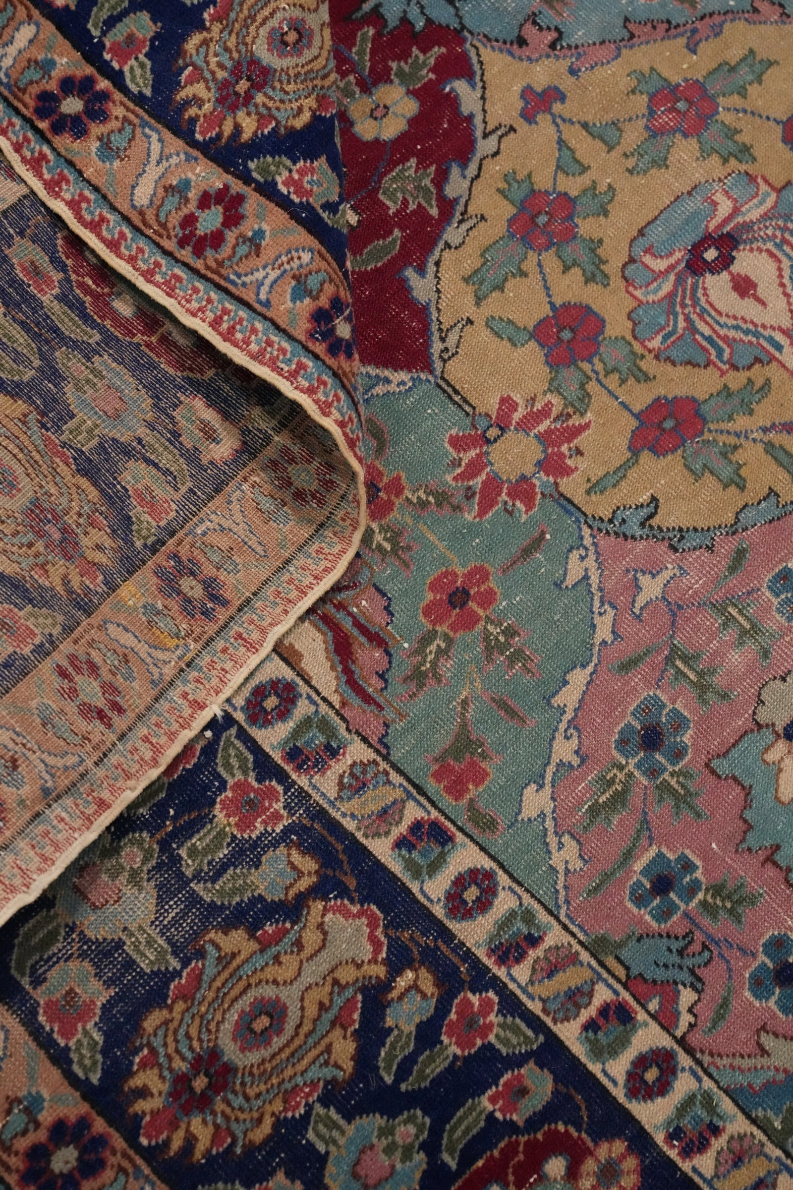 Pre-1900 Antique Tabriz Vegetable Dye Persian Rug 4x6 - 15