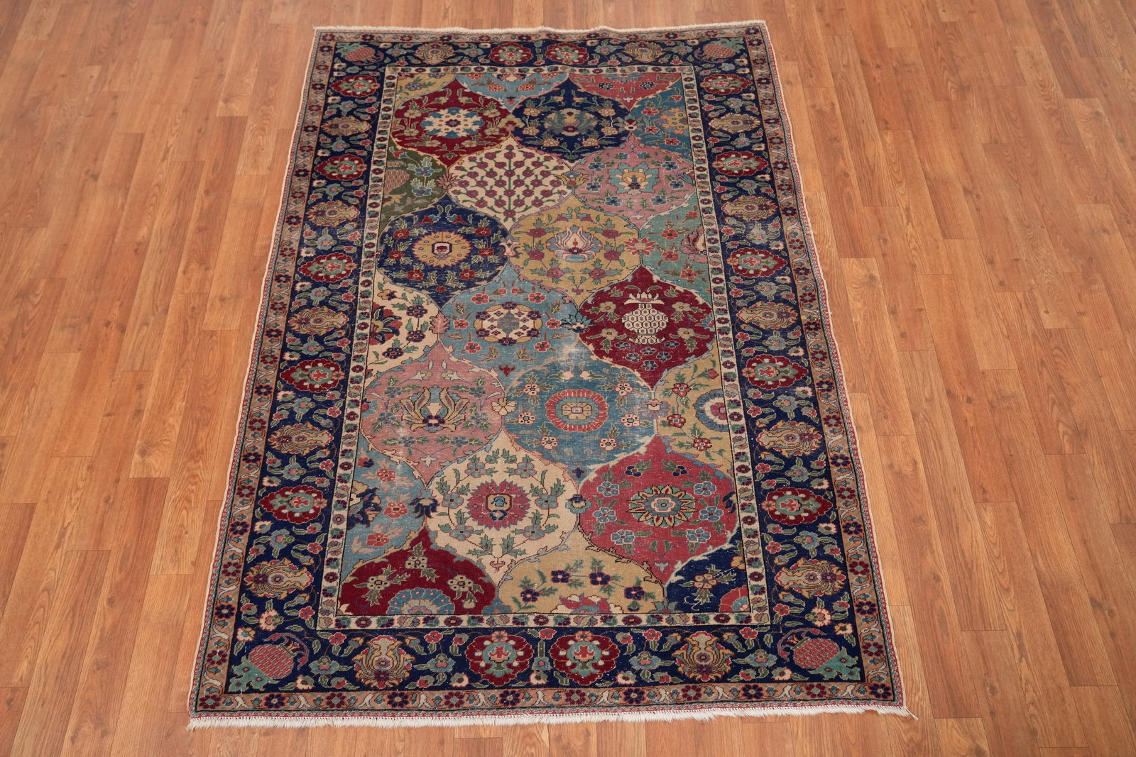 Pre-1900 Antique Tabriz Vegetable Dye Persian Rug 4x6 - 2