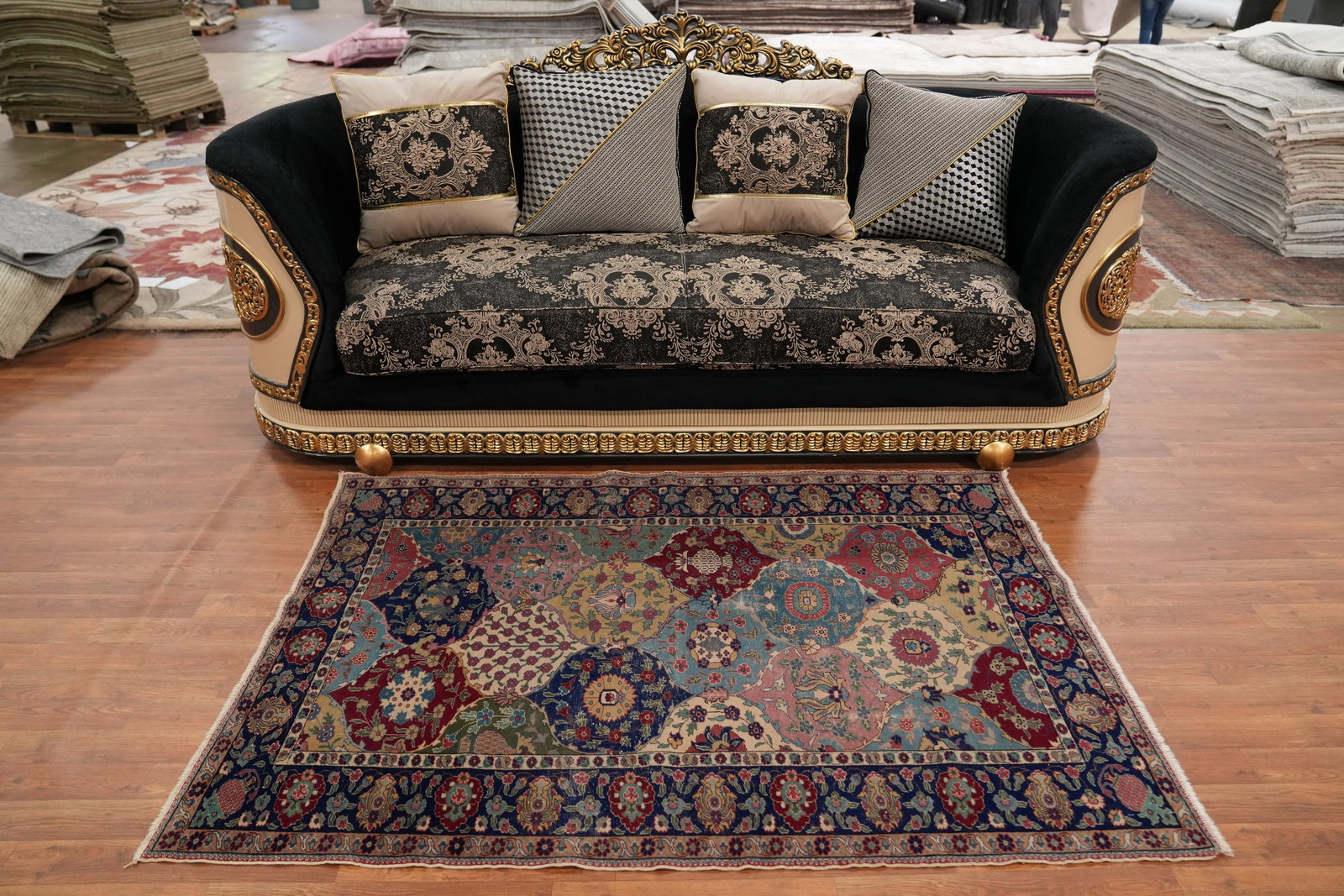 Pre-1900 Antique Tabriz Vegetable Dye Persian Rug 4x6 - 3
