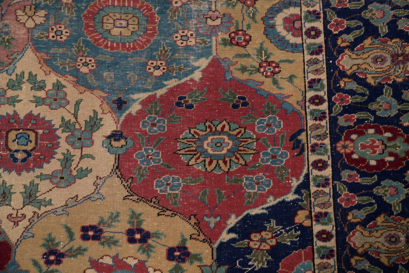 Pre-1900 Antique Tabriz Vegetable Dye Persian Rug 4x6 - 5