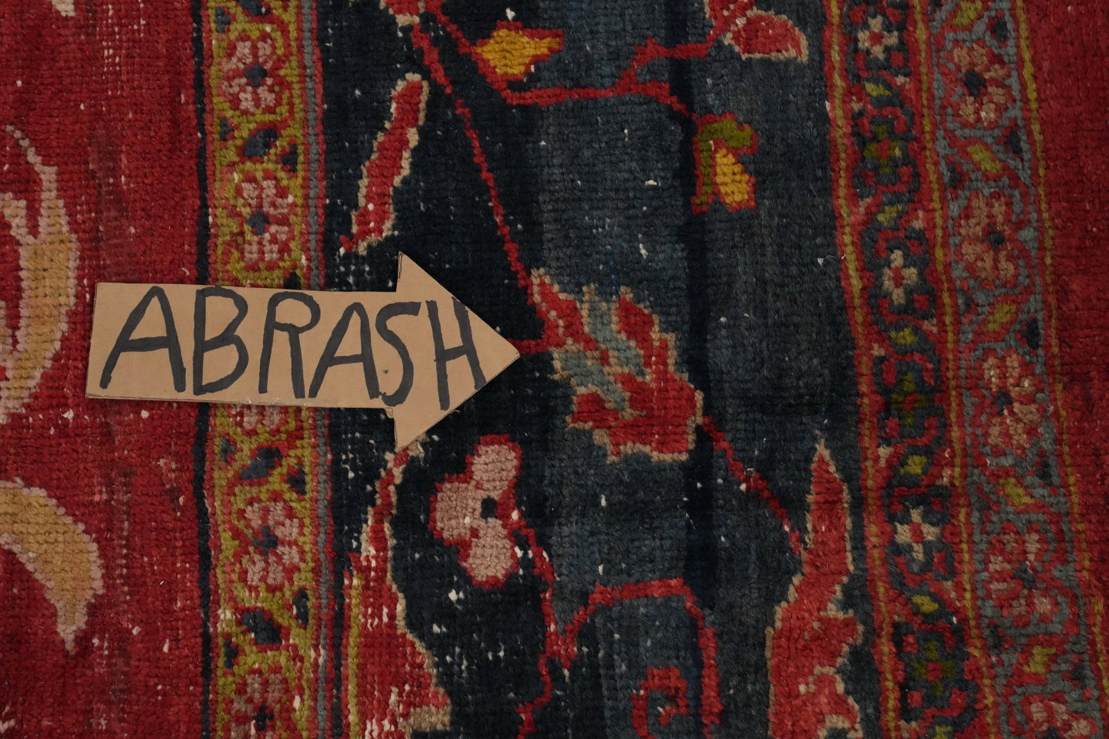 Pre-1900 Antique Vegetable Dye Sultanabad Persian Large Rug 14x20 - 11