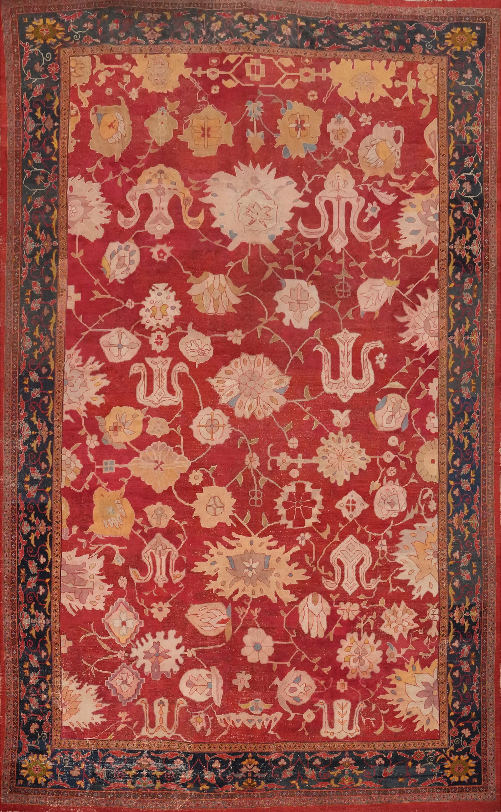 Pre-1900 Antique Vegetable Dye Sultanabad Persian Large Rug 14x20: Title: Pre-1900 Antique Vegetable Dye Sultanabad Persian Large Rug 14x20 Description:A Beautiful Genuine Iran ( Persia ) Sultanabad rug is Hand Knotted by skillful weavers in Iran ( Persi