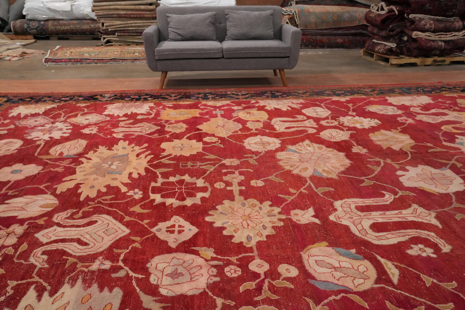 Pre-1900 Antique Vegetable Dye Sultanabad Persian Large Rug 14x20 - 3