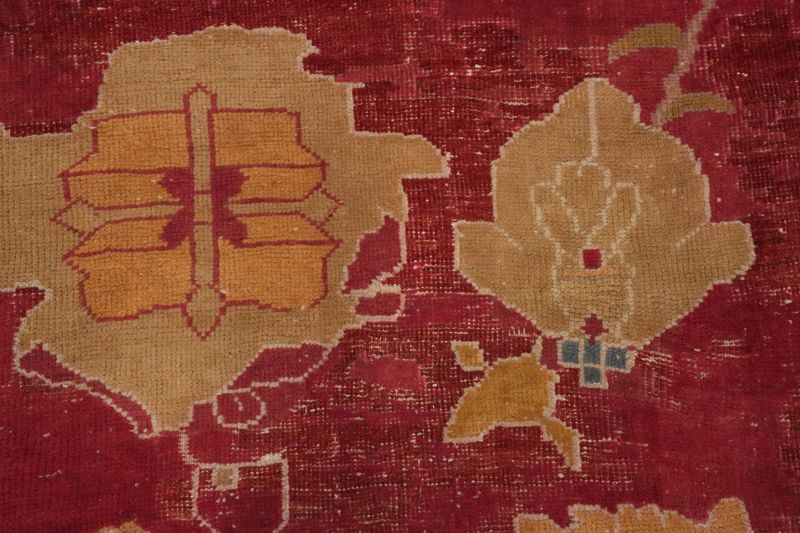 Pre-1900 Antique Vegetable Dye Sultanabad Persian Large Rug 14x20 - 5