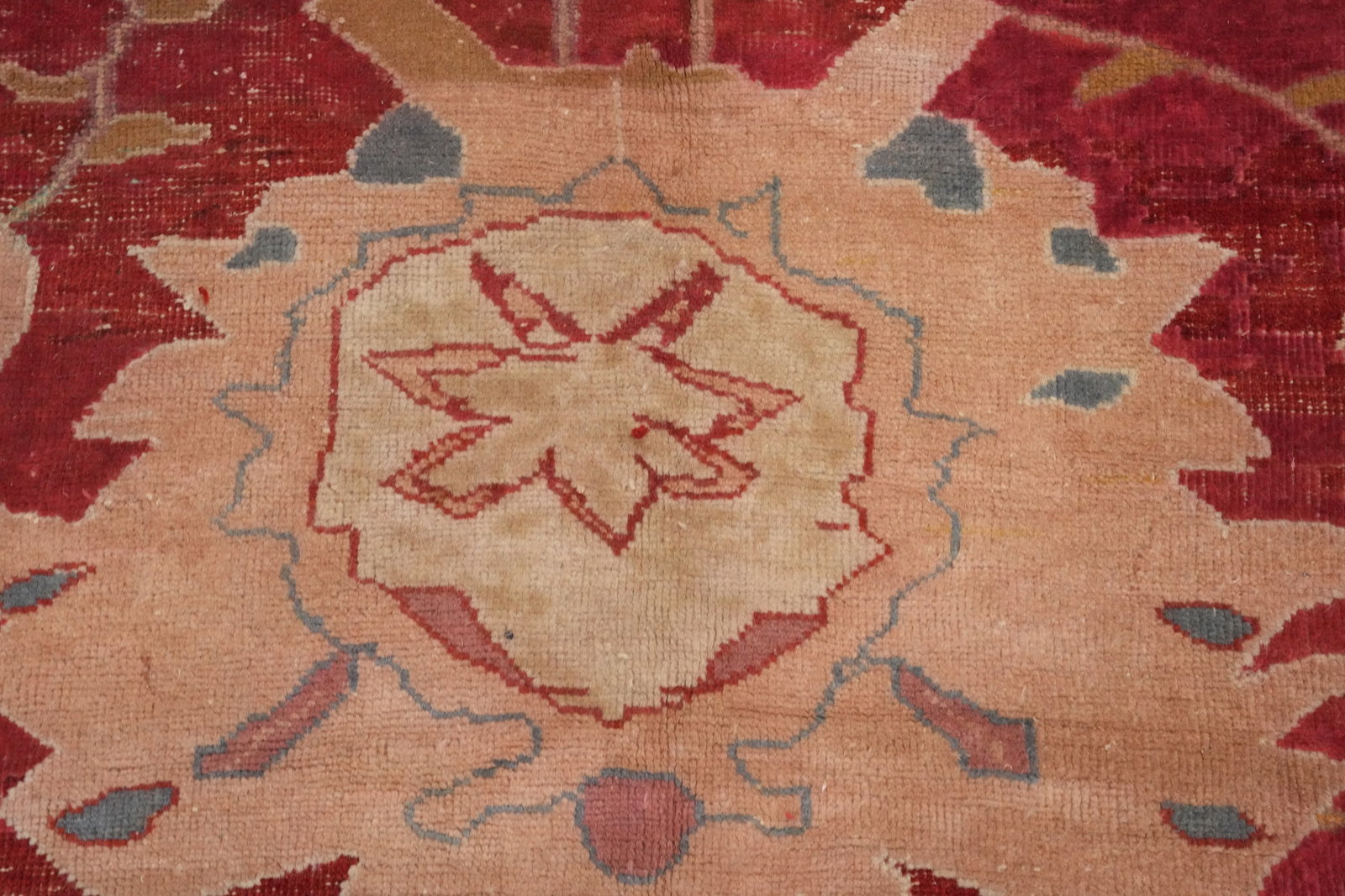 Pre-1900 Antique Vegetable Dye Sultanabad Persian Large Rug 14x20 - 7