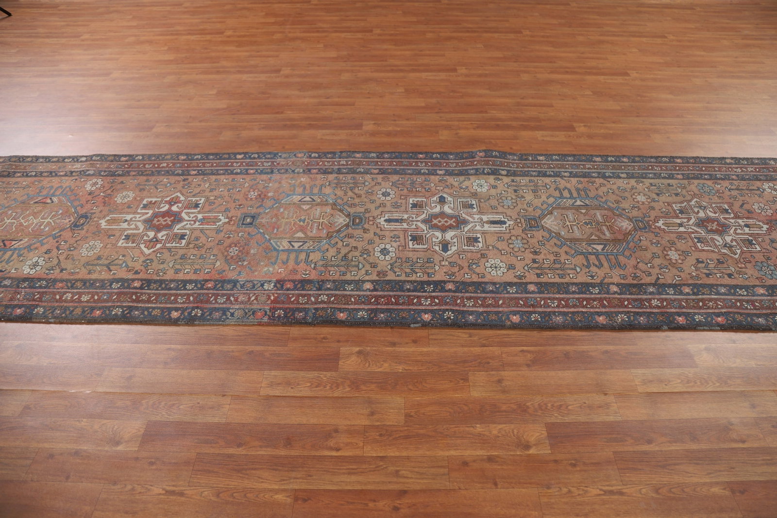 Antique Gharajeh Vegetable Dye Persian Rug 3x13 - 16