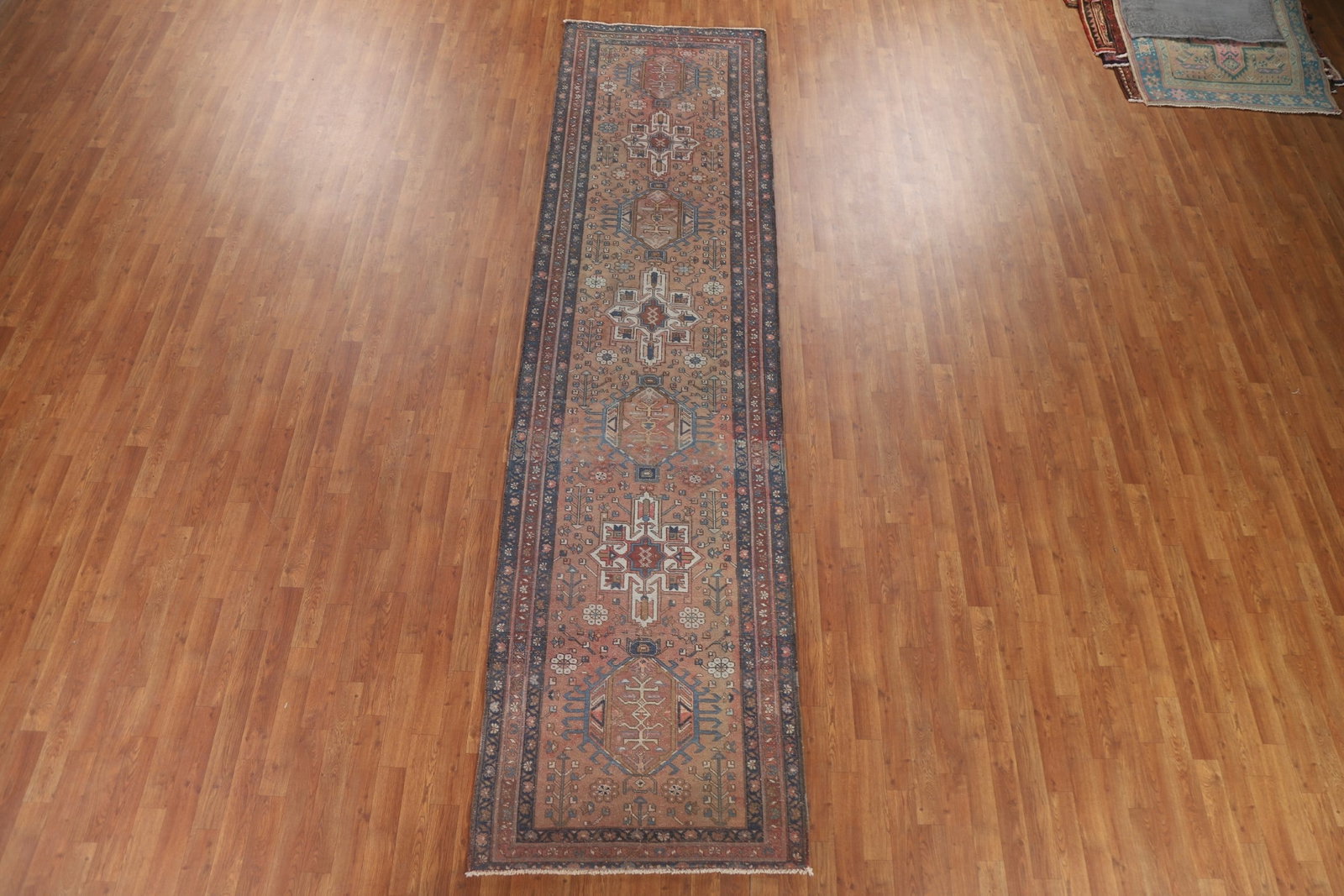 Antique Gharajeh Vegetable Dye Persian Rug 3x13 - 3