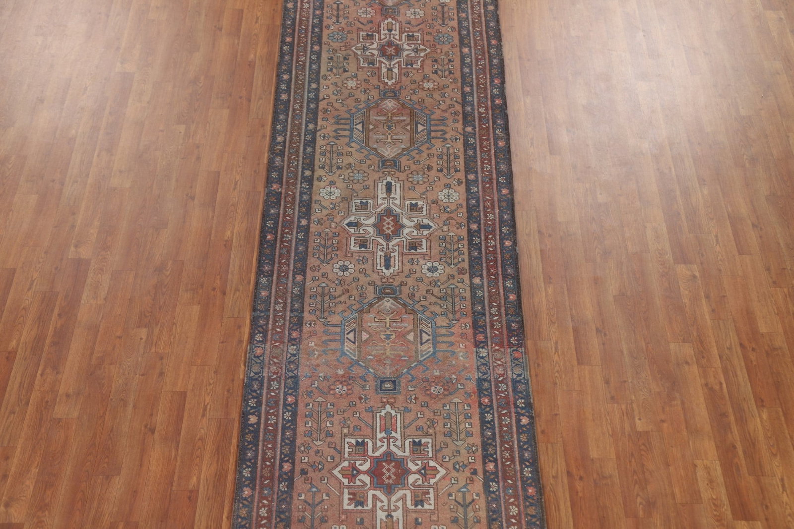 Antique Gharajeh Vegetable Dye Persian Rug 3x13 - 4