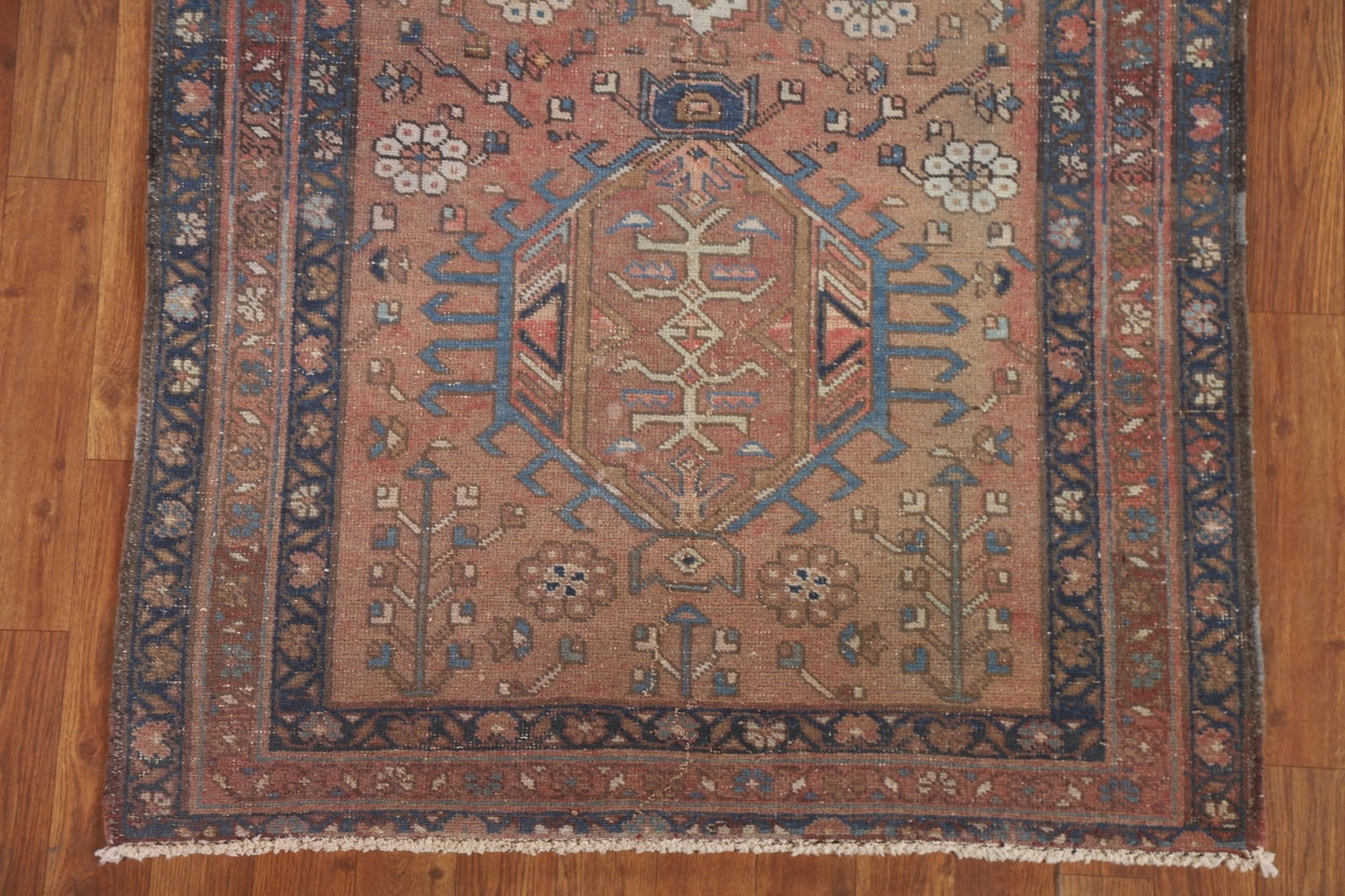 Antique Gharajeh Vegetable Dye Persian Rug 3x13 - 6