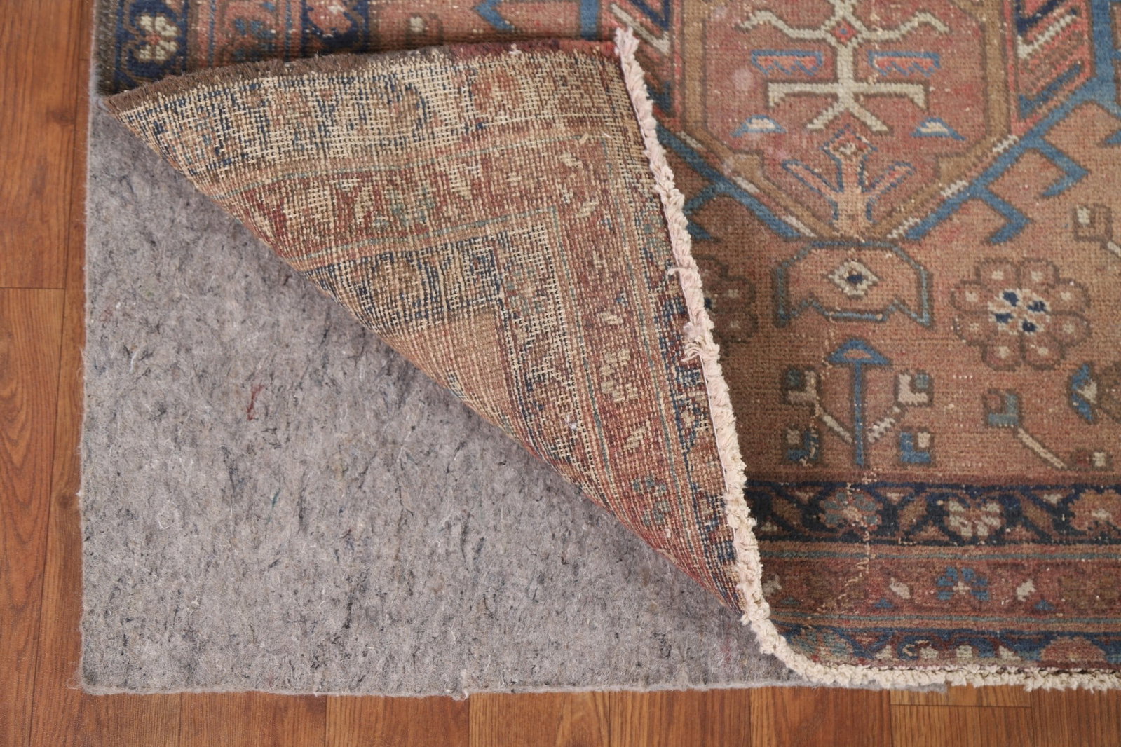 Antique Gharajeh Vegetable Dye Persian Rug 3x13 - 8
