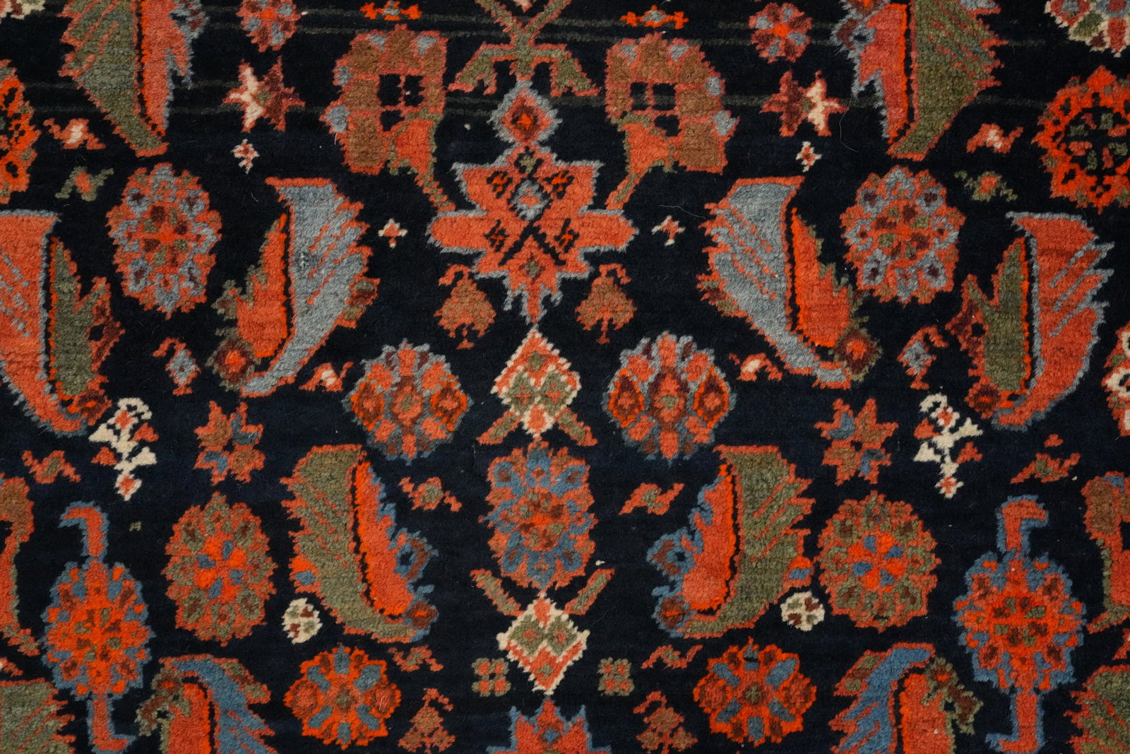 Antique Vegetable Dye Bidjar Persian Runner Rug 3x18 - 6