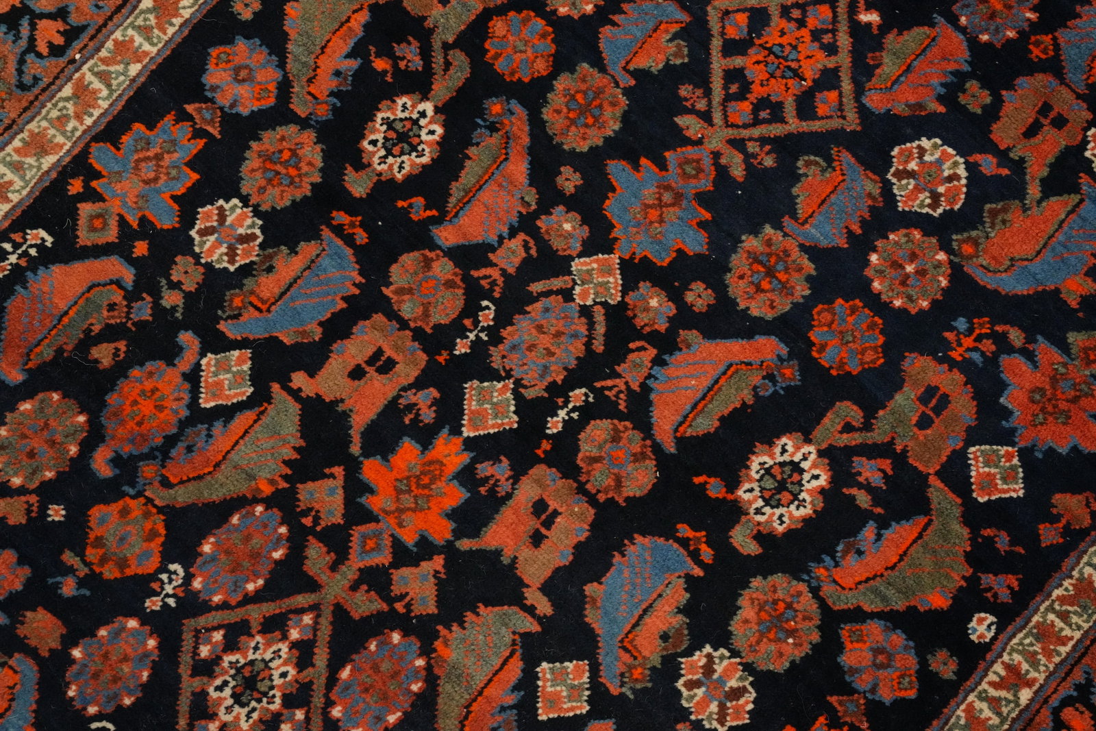 Antique Vegetable Dye Bidjar Persian Runner Rug 3x18 - 7
