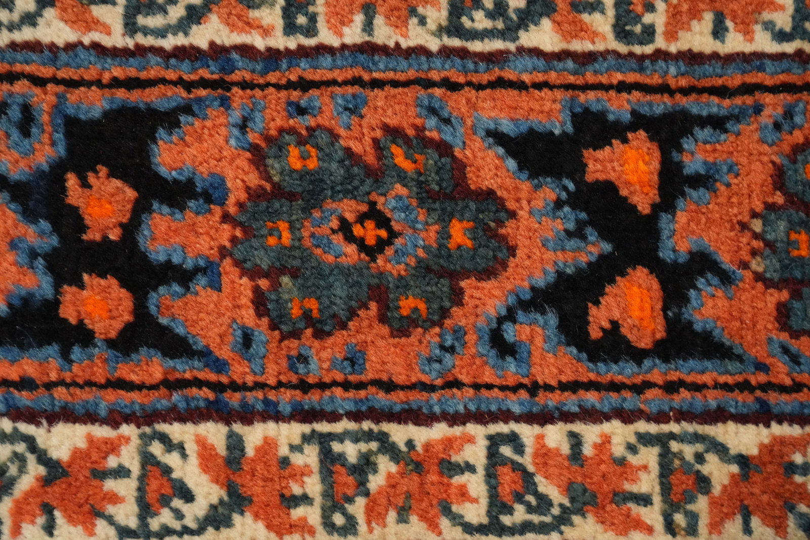 Antique Vegetable Dye Bidjar Persian Runner Rug 3x18 - 8