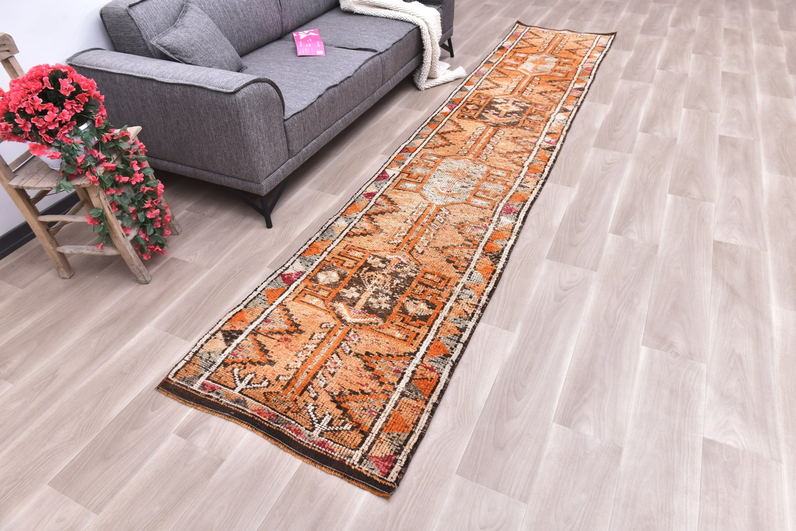 2'7'' x 12'11'' Vintage Wool Runner Rug - 240699 - 2