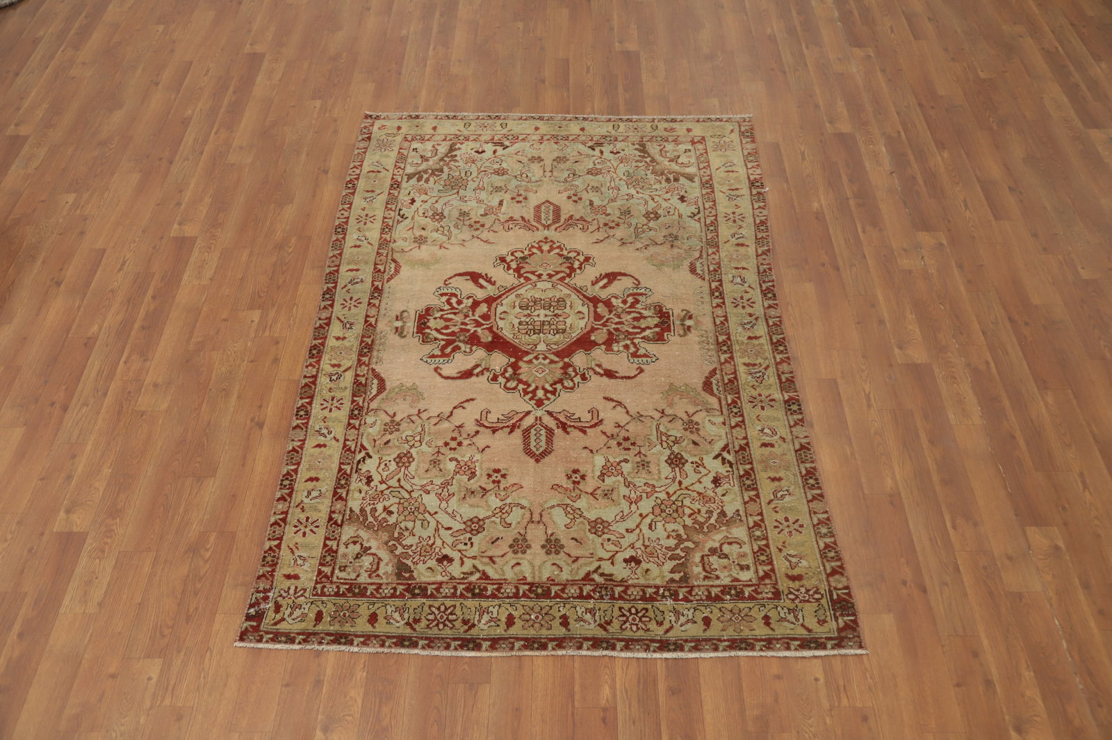 Pre-1900 Antique Malayer Vegetable Dye Persian Rug 4x6 - 2
