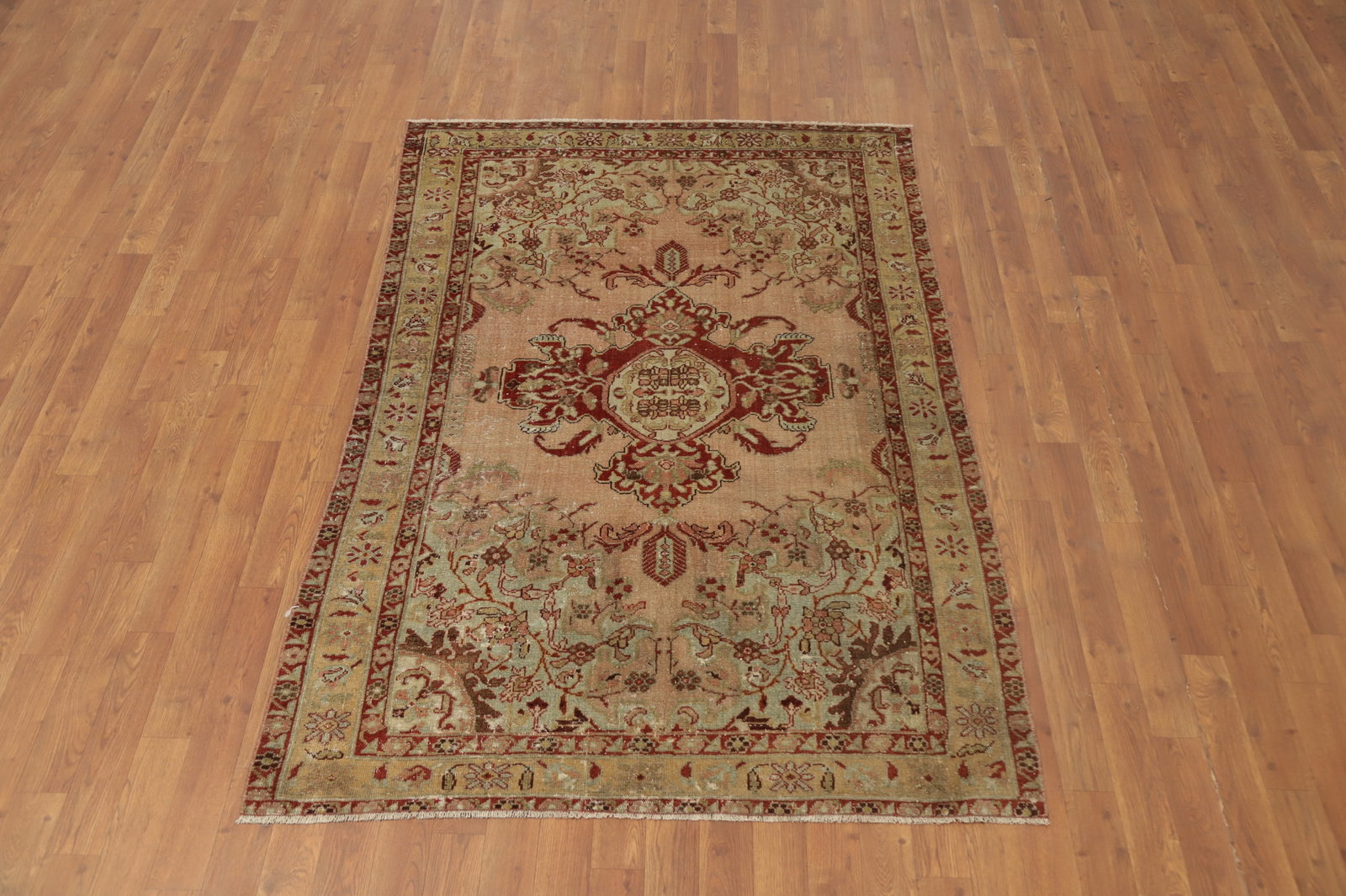 Pre-1900 Antique Malayer Vegetable Dye Persian Rug 4x6 - 4