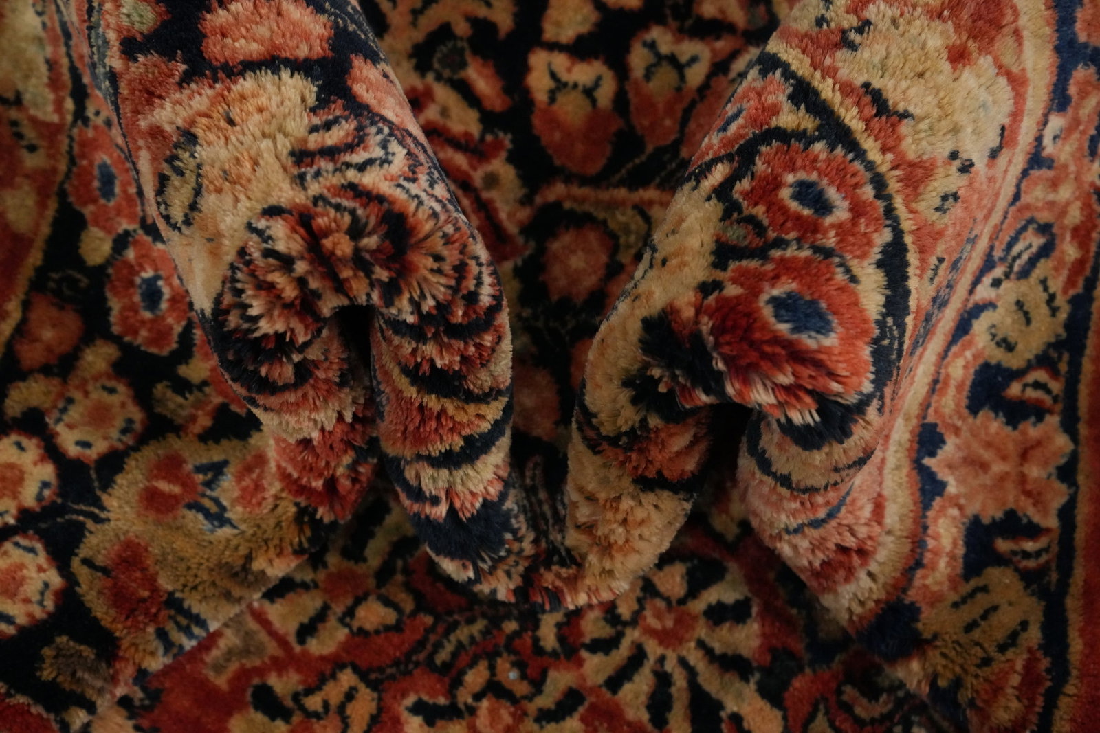 Antique Vegetable Dye Sarouk Persian Large Rug 12x21 - 15