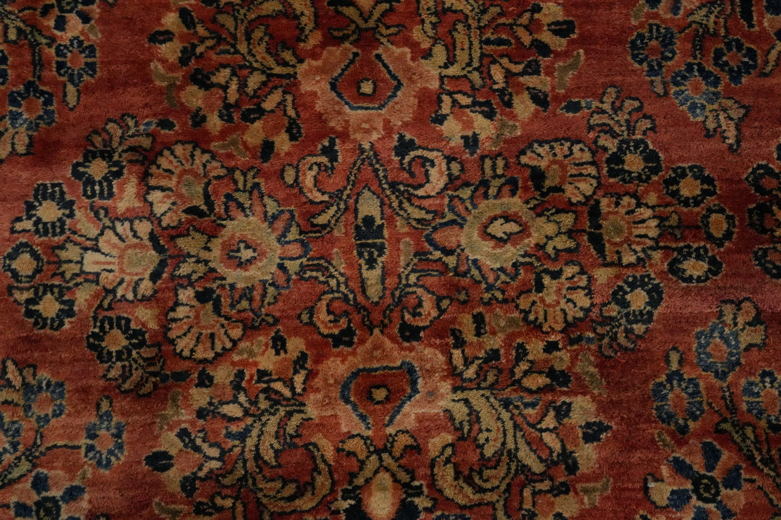 Antique Vegetable Dye Sarouk Persian Large Rug 12x21 - 7