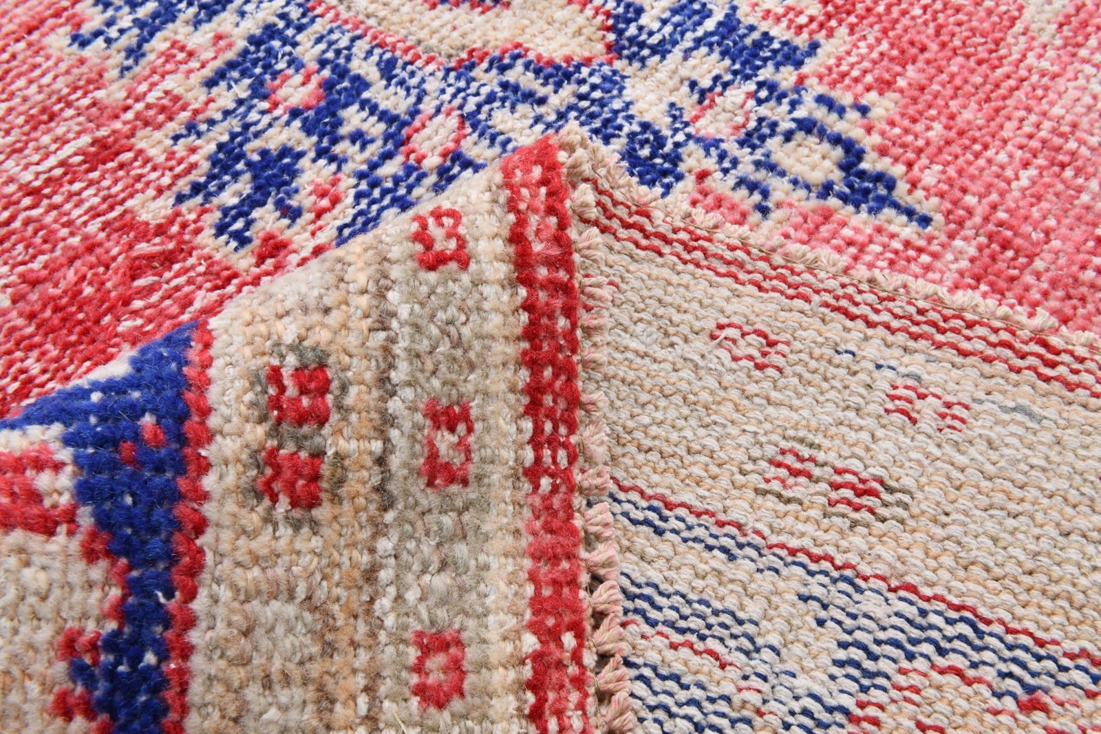 7'4'' x 10'4'' Handmade Vintage Wool Rug - 20768 - 14