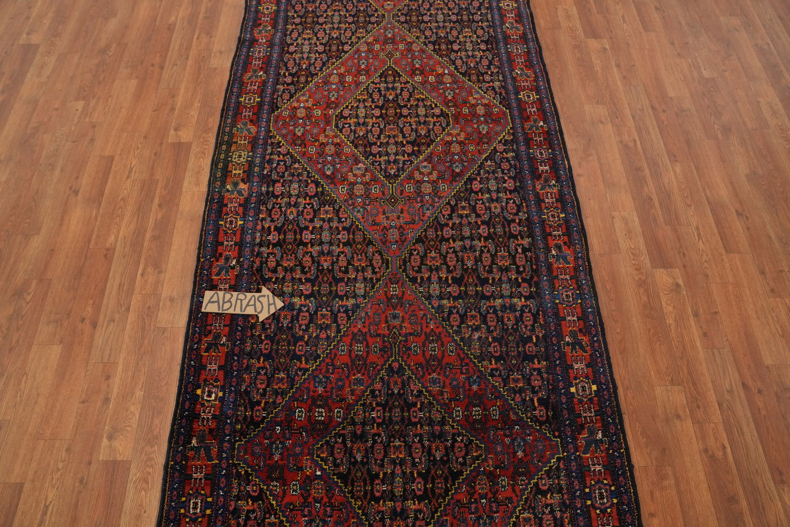 Pre-1900 Antique Bibikabad Persian Runner Rug 4x19 - 6